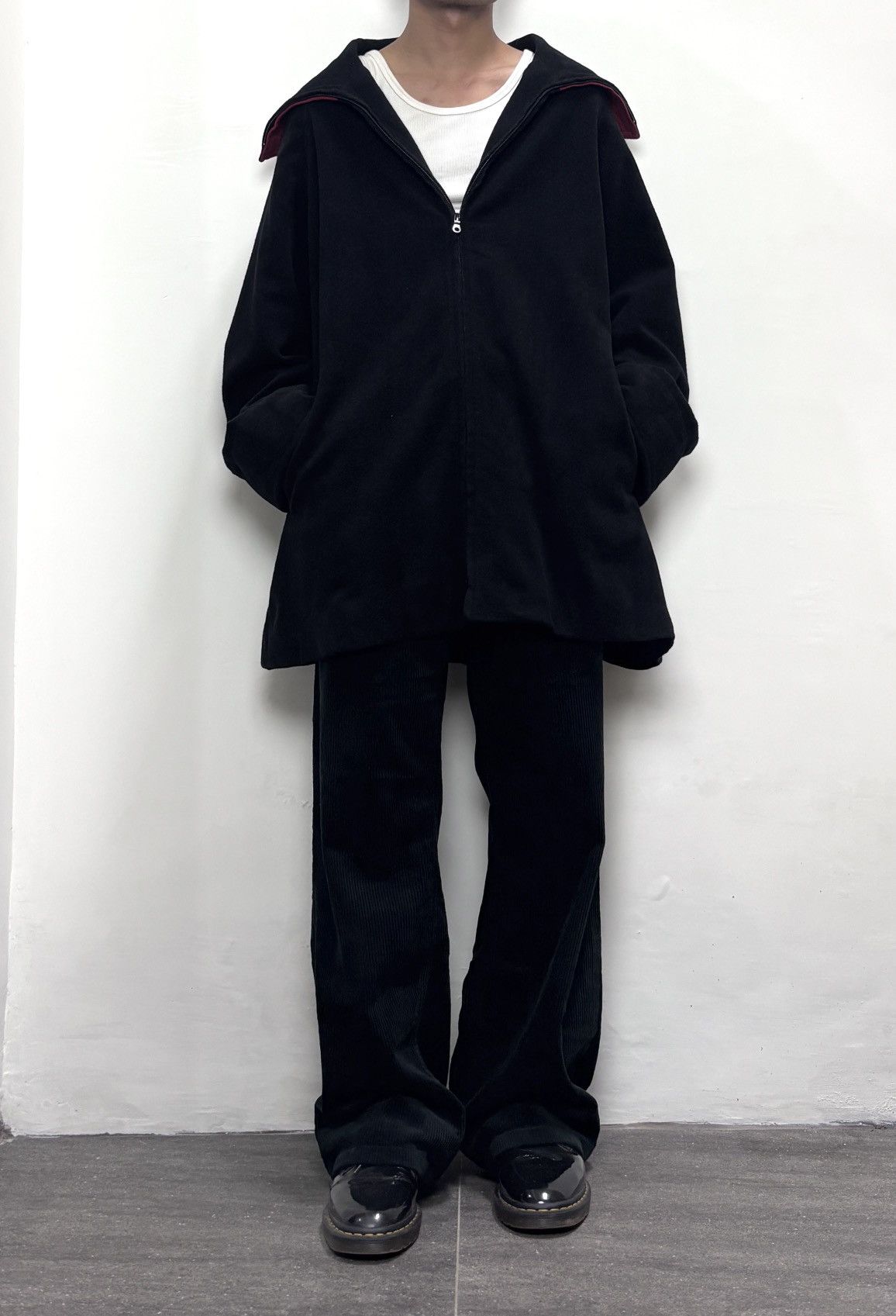 Yohji Yamamoto FREE TAX! Cashmere Blend Wide Collar Coat Size US L / EU 52-54 / 3 - 1 Thumbnail
