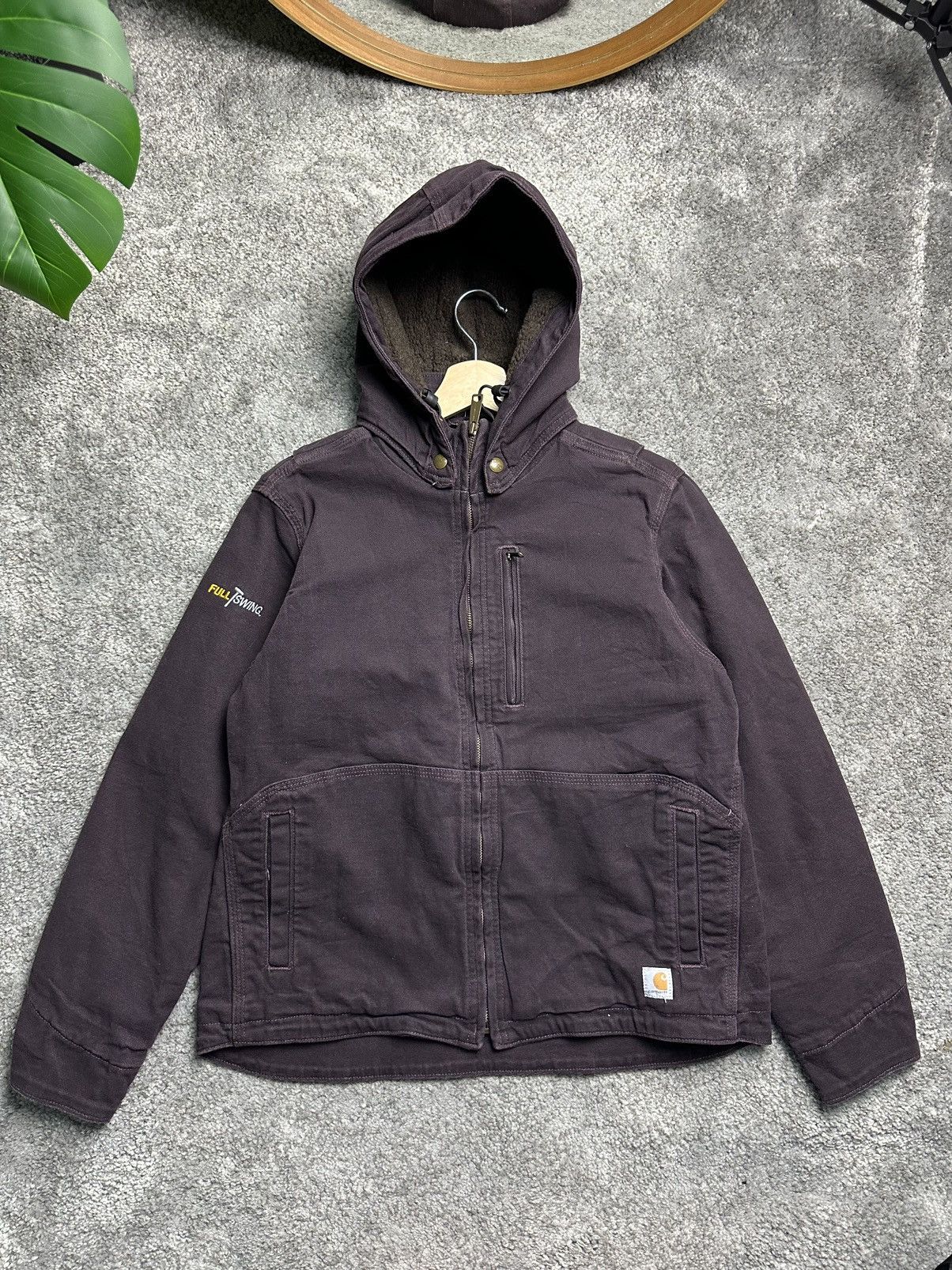 Image of Carhartt x Vintage Carhart Hooded Jacket in Purple, Women's (Size Small)