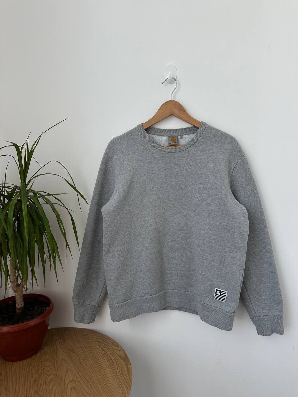 Carhartt × Carhartt Wip × Vintage Vintage Carhartt State Sweat Flag Gray Big Logo Sweatshirt Size US M / EU 48-50 / 2 - 2 Thumbnail