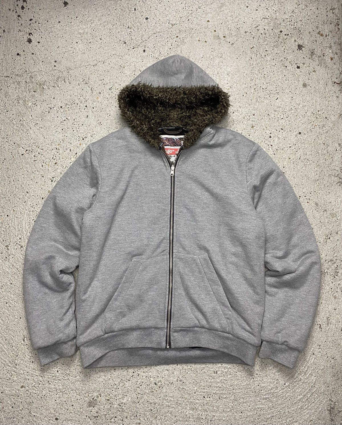 Japanese Brand Vintage hoodie bomber grey japan faux fur avant garde Size US L / EU 52-54 / 3 - 1 Thumbnail