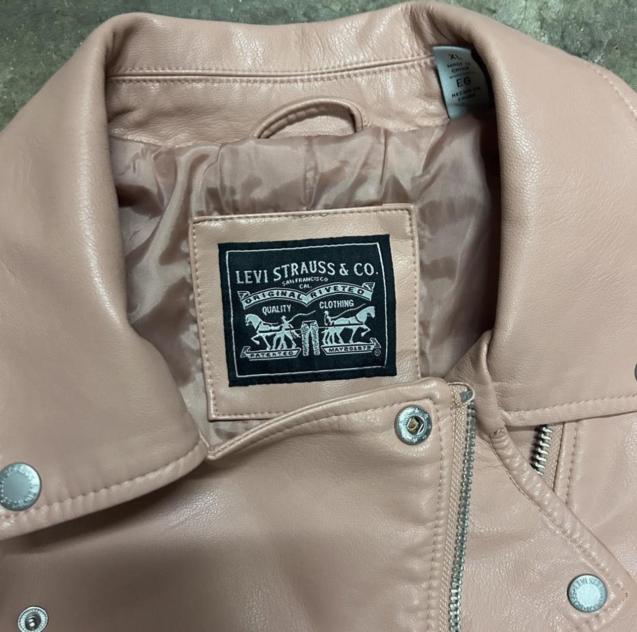 Levi's Levi Strauss & Co. Women's Pink Biker Jacket Size XL / US 12-14 / IT 48-50 - 2 Thumbnail
