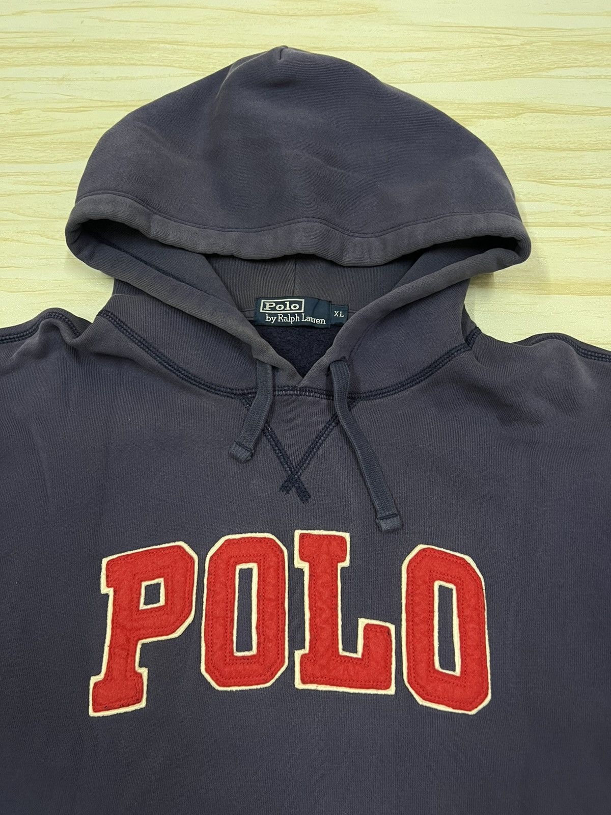 Polo Ralph Lauren Vintage Polo Ralph Lauren Sun Faded 90s Hoodie Size US XL / EU 56 / 4 - 9 Thumbnail