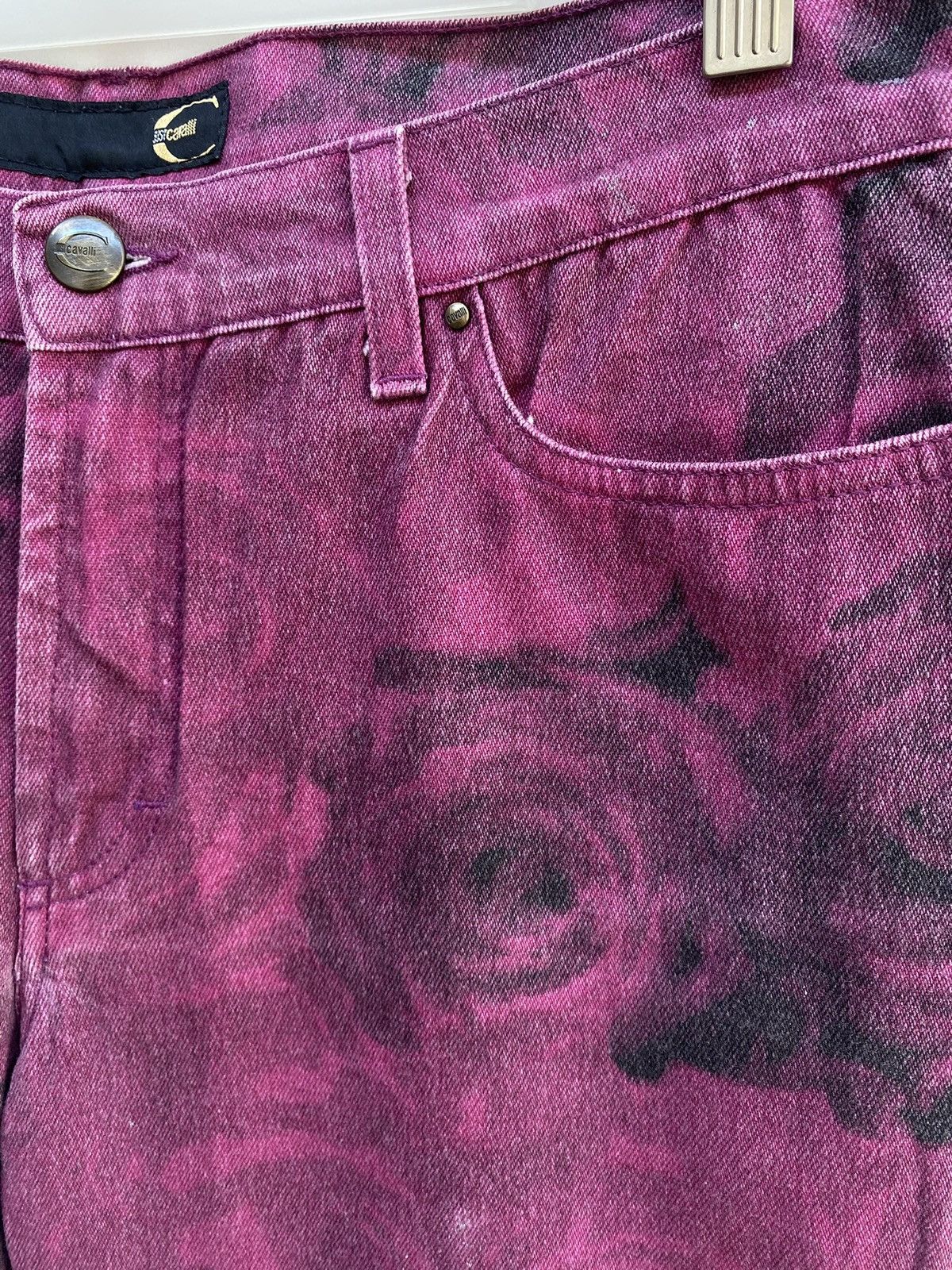 Just Cavalli Vintage JustCavalli Nocturnal Rose Blossom Bootcut Pants Size US 32 / EU 48 - 15 Thumbnail