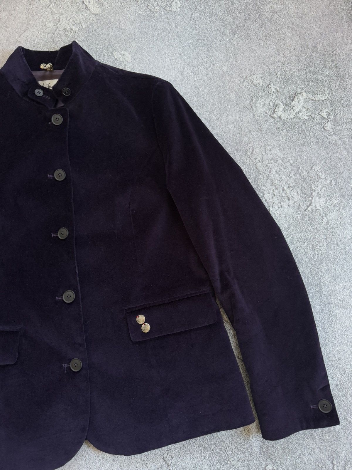 Designer Luis Trenker 48size velour purple blazer jacket coat Size XL / US 12-14 / IT 48-50 - 8 Thumbnail