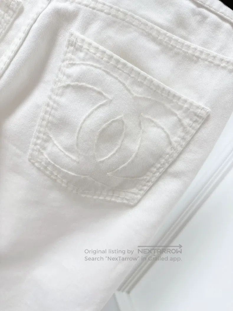 Chanel Chanel White C-pocket jeans Size 25" / US 0 / IT 36 - 5 Thumbnail