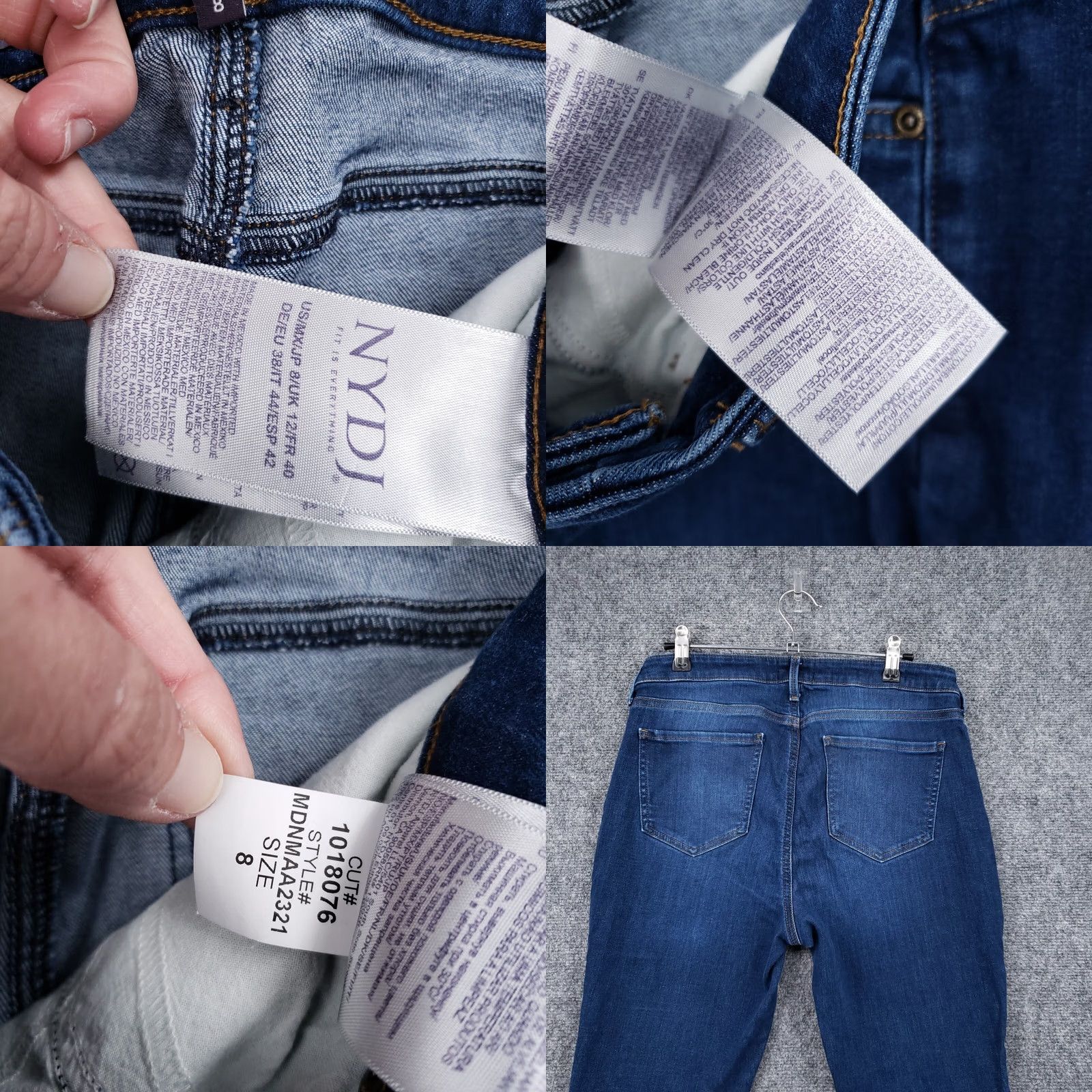 NYDJ NYDJ Ami Skinny Jeans Womens 8 Blue Mid Rise Dark Wash Stretch Size 30" / US 8 / IT 44 - 9 Thumbnail