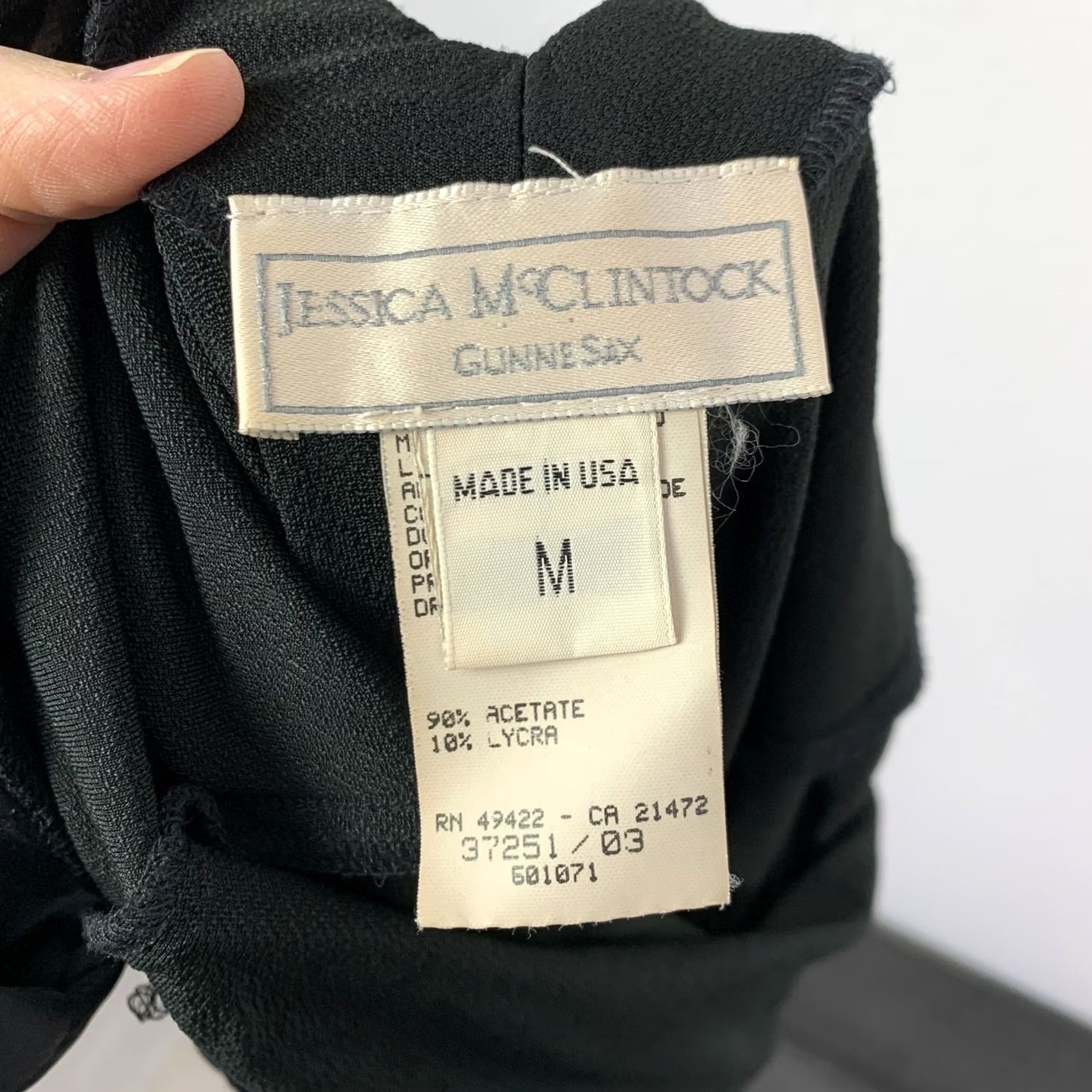 Jessica McClintock VINTAGE Jessica McClintock Gunne Sax Black Mini Dress M Strappy Back Size M / US 6-8 / IT 42-44 - 5 Thumbnail