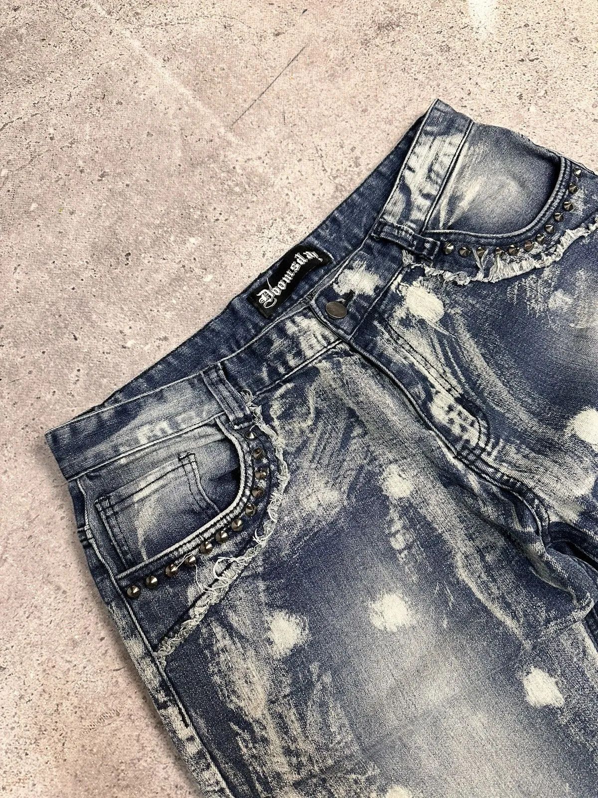 Tornado Mart 👉 Vintage Gothic Cargo Pants Y2K Chrome Ed Hardy Style Size US 34 / EU 50 - 7 Thumbnail