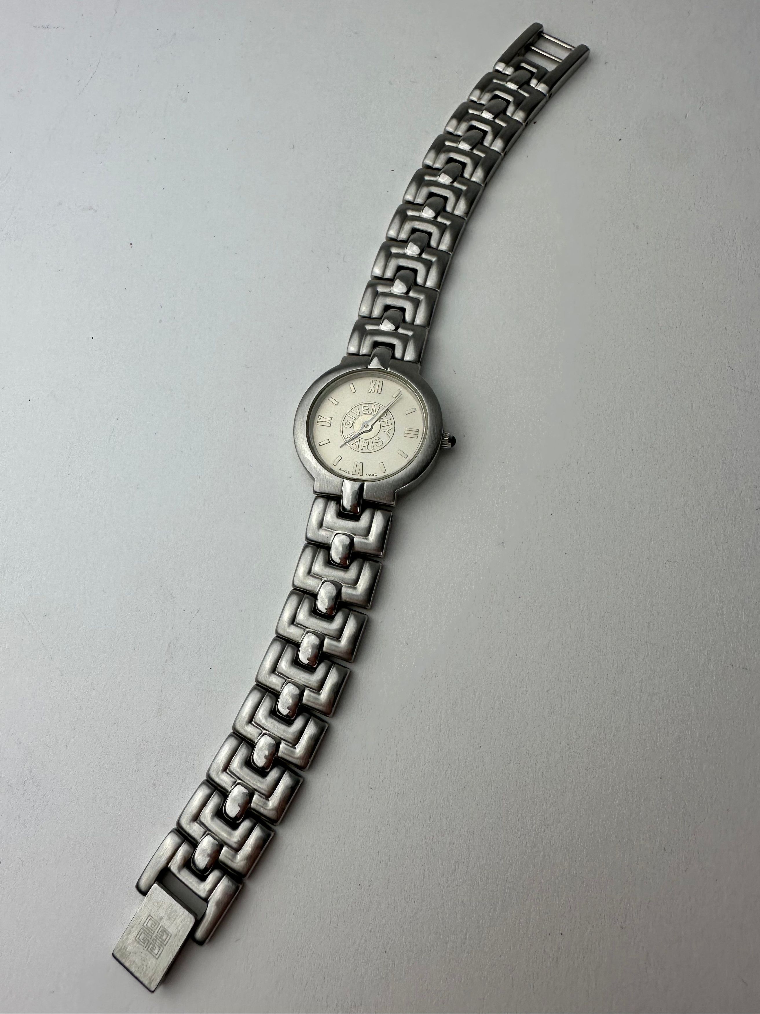 Givenchy Vintage Quartz Watch Silver White Size ONE SIZE - 1 Thumbnail