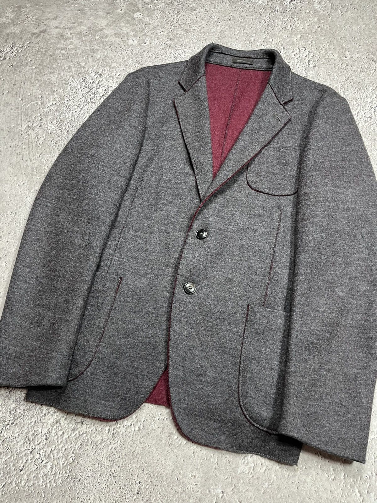 Armani Collezioni Armani Collezioni Men’s Wool Blend Grey Blazer Jacket Size US M / EU 48-50 / 2 - 8 Thumbnail