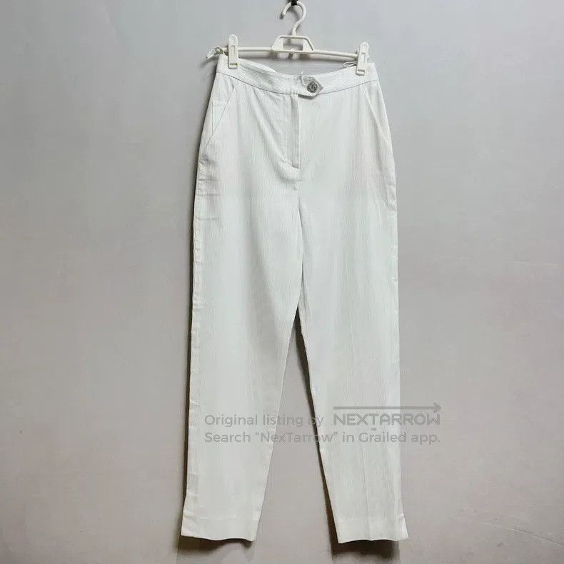 Chanel Chanel White logo diamond button trousers Size 25" / US 0 / IT 36 - 1 Thumbnail