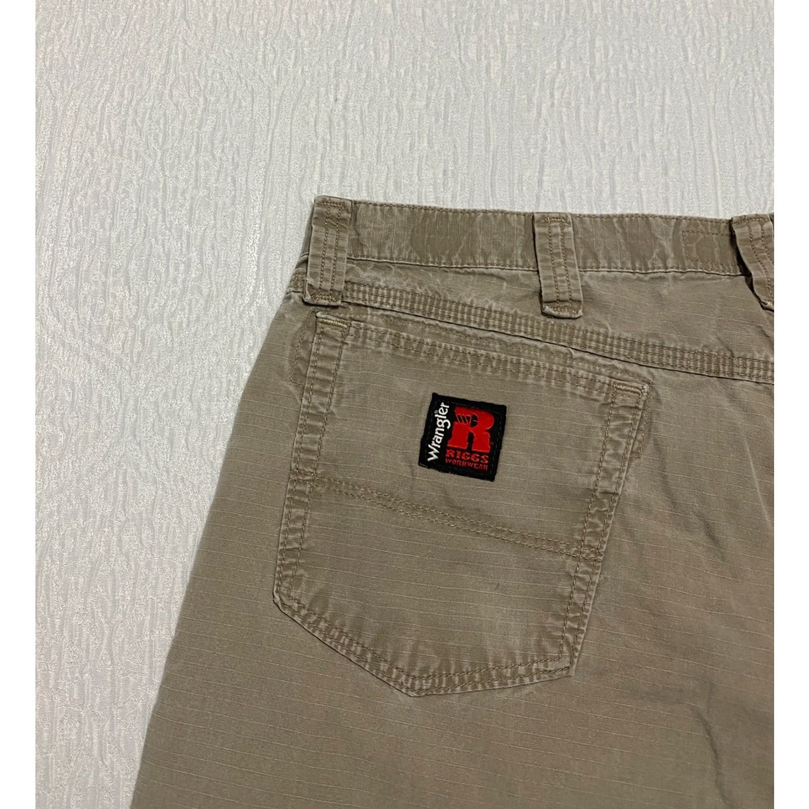 Wrangler VINTAGE Wrangler Riggs Workwear Pants Men's Size 38×34 Beige Ripstop Straight Size US 38 / EU 54 - 3 Thumbnail