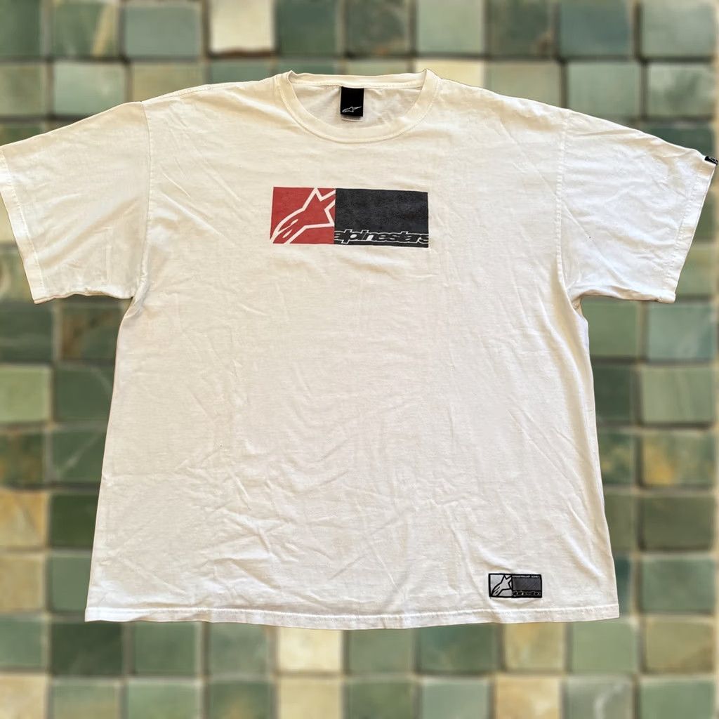 Alpinestars Alpinestars Championship Series Men Shirt 2XL White Logo Y2K Short Sleeve Tee Size US XXL / EU 58 / 5 - 1 Thumbnail