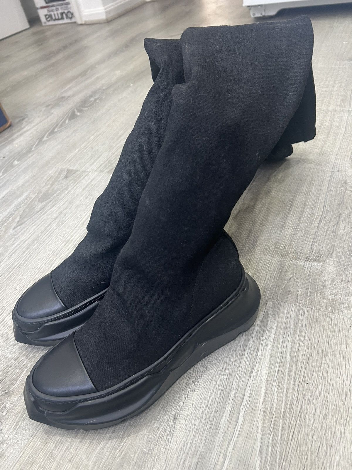 Rick Owens × Rick Owens Drkshdw Black Abstract Stocking Boots Size US 6.5 / IT 36.5 - 2 Thumbnail
