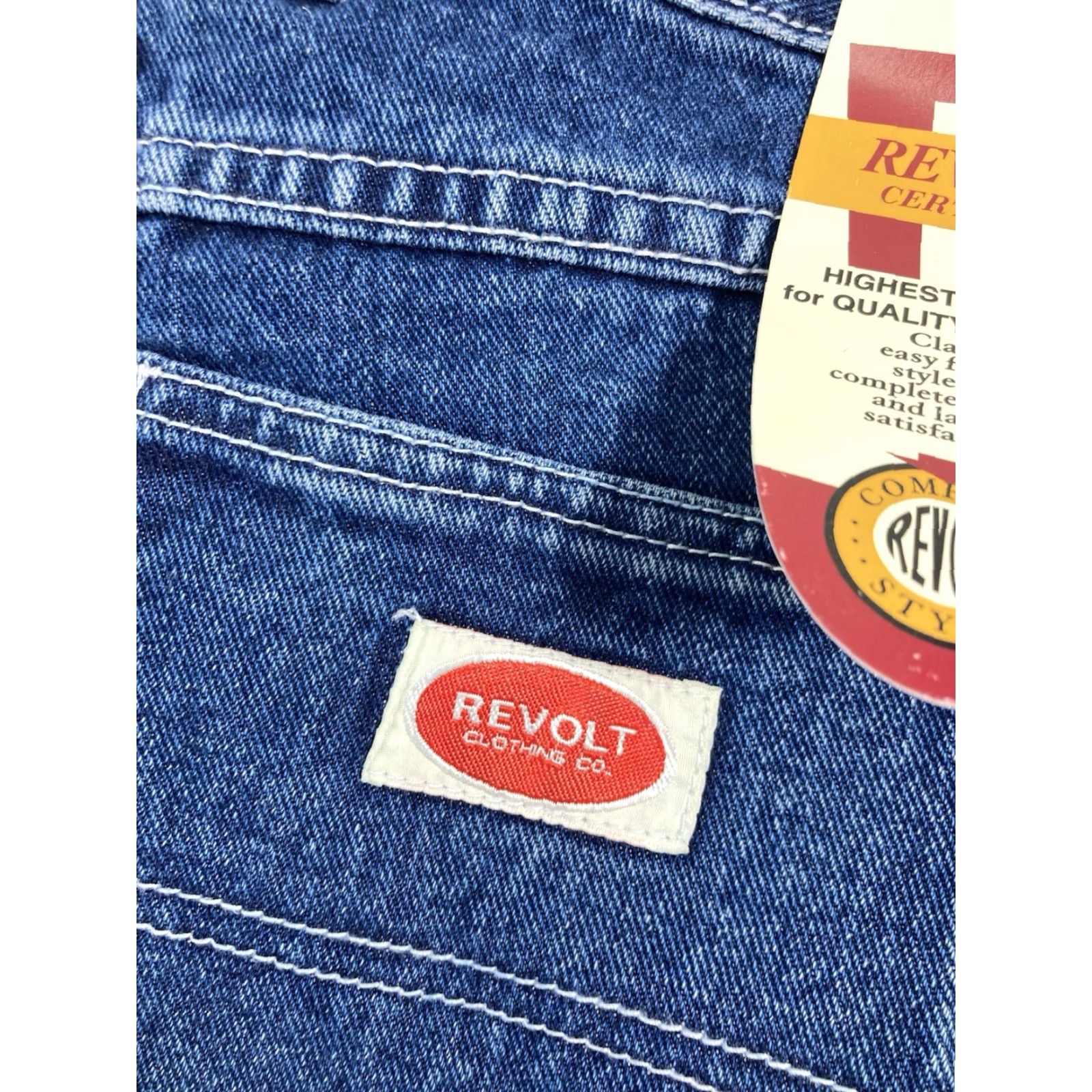Denime VINTAGE Revolt Jeans Women 26x30 Blue Denim 100% Cotton Bootcut Flair Fit NWT NOS Size 26" / US 2 / IT 38 - 5 Thumbnail