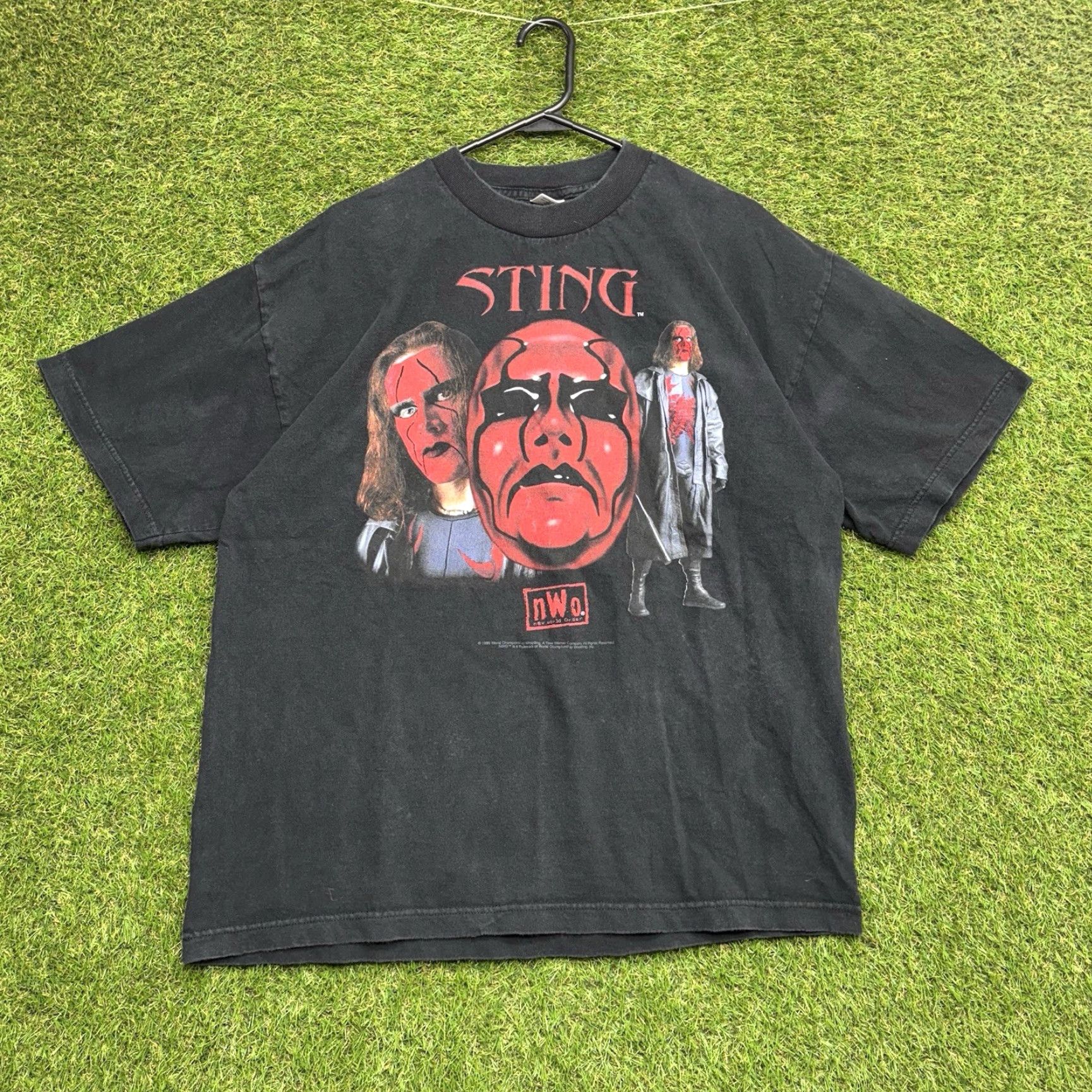 Logo 7 VINTAGE Sting NWO Shirt Mens XL Red Face Tee Wrestling WWE 90s Shirt Mens XL Red Face Tee Wrestling WWE 90s Size US XL / EU 56 / 4 - 2 Thumbnail
