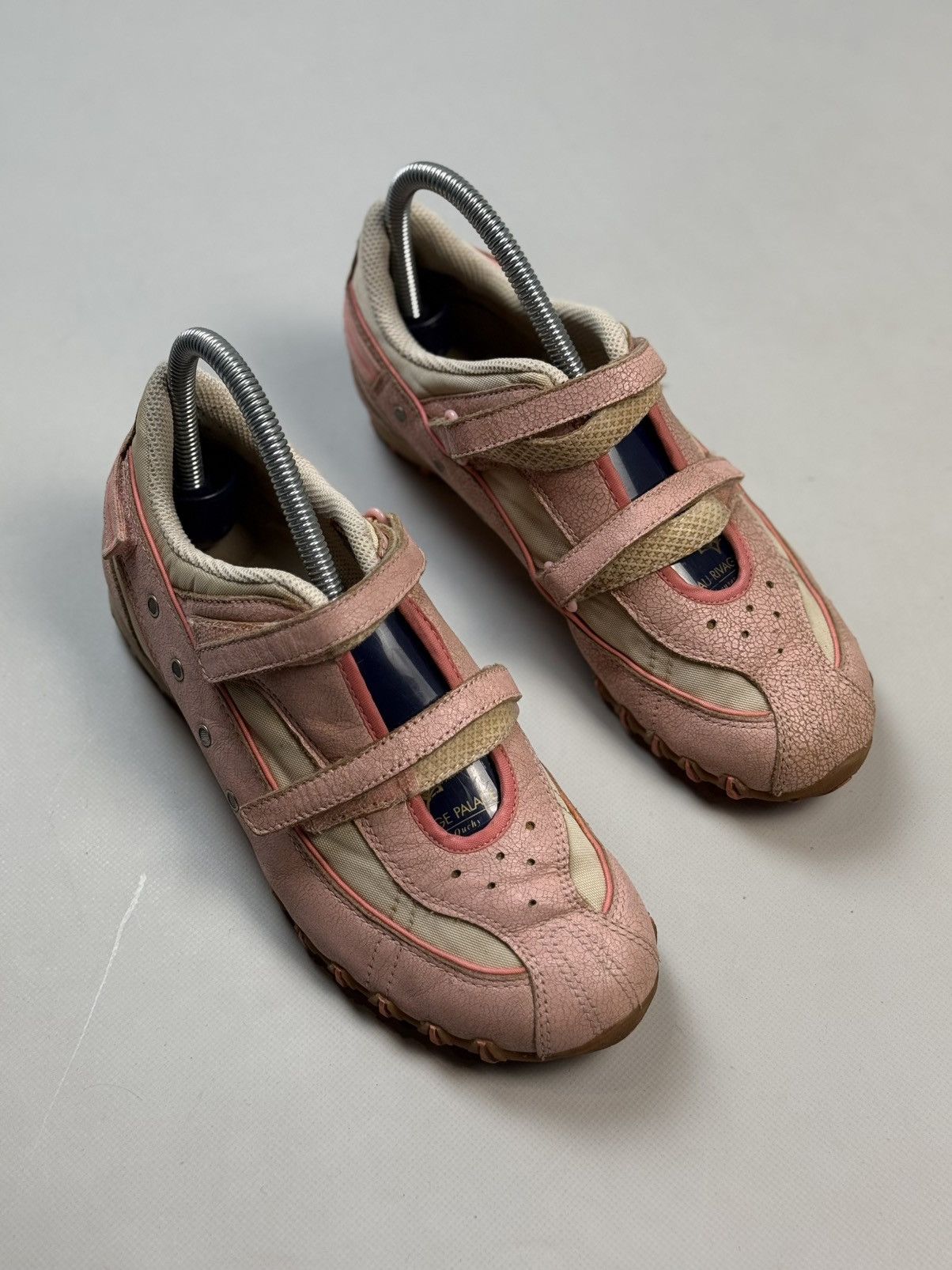Diesel Vintage Y2K Leather Pink Straps Low Top Sneakers Ballets Size US 7 / IT 37 - 3 Thumbnail