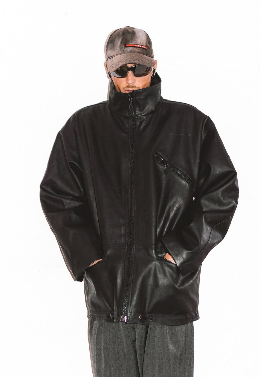 Vintage Collectible 90s vintage Droopy fux leather waterproof jacket Size US L / EU 52-54 / 3 - 6 Thumbnail