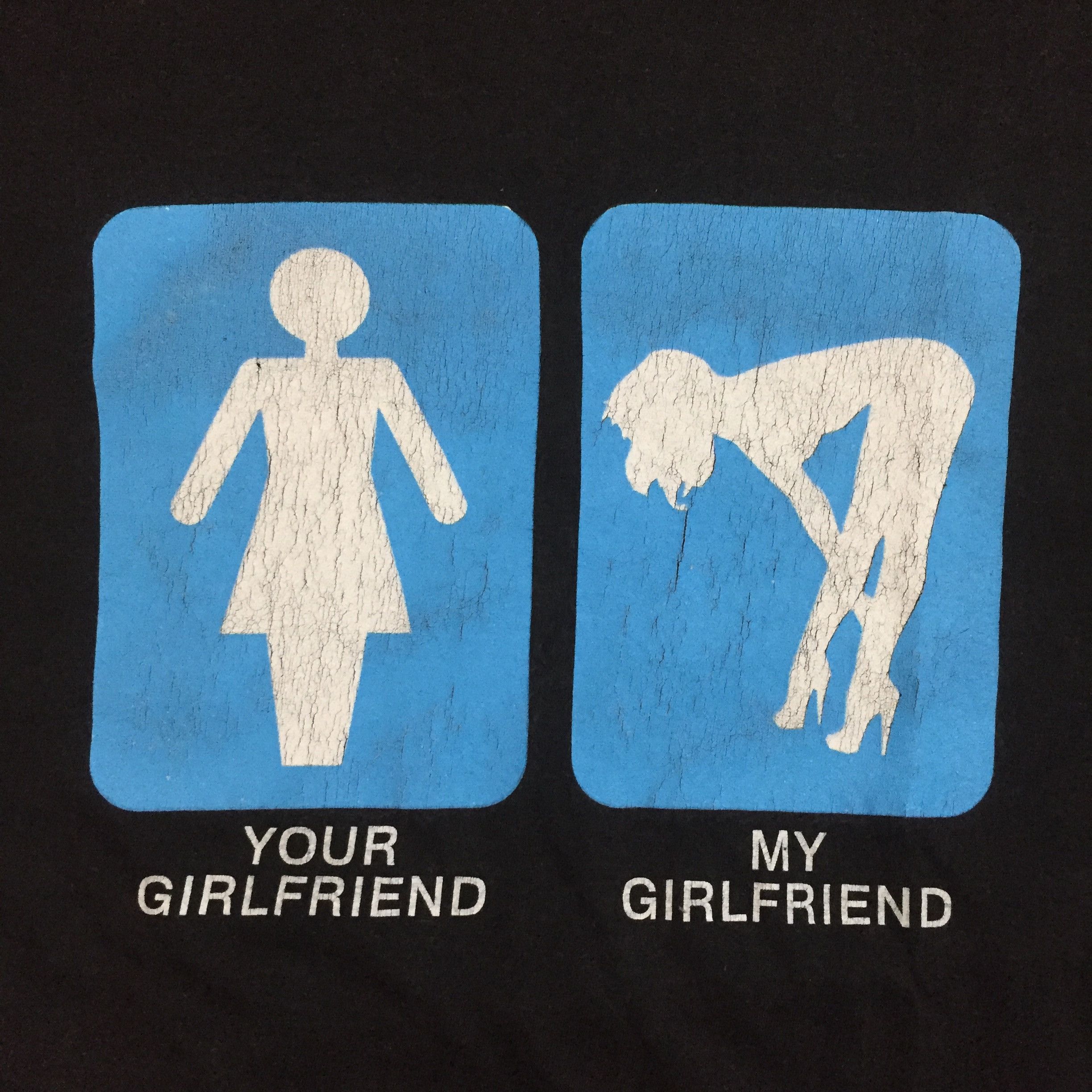 Vintage Vintage 1980s Girlfriend Words Tee Size US M / EU 48-50 / 2 - 3 Thumbnail