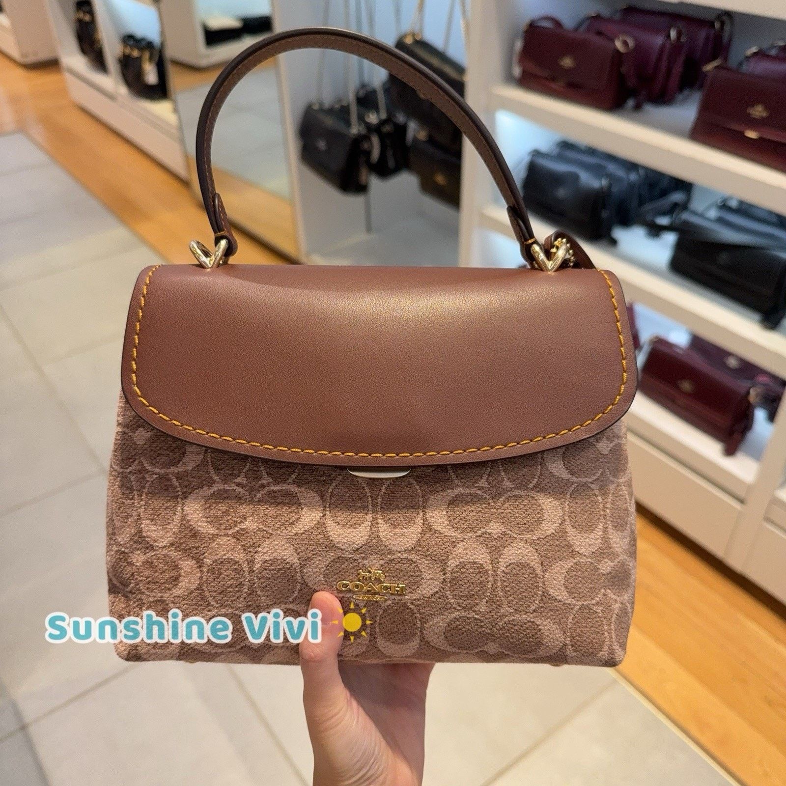 Coach NWT Coach Emory Top Handle Bag Chenille CDB08 Vintage Brown Size ONE SIZE - 1 Thumbnail