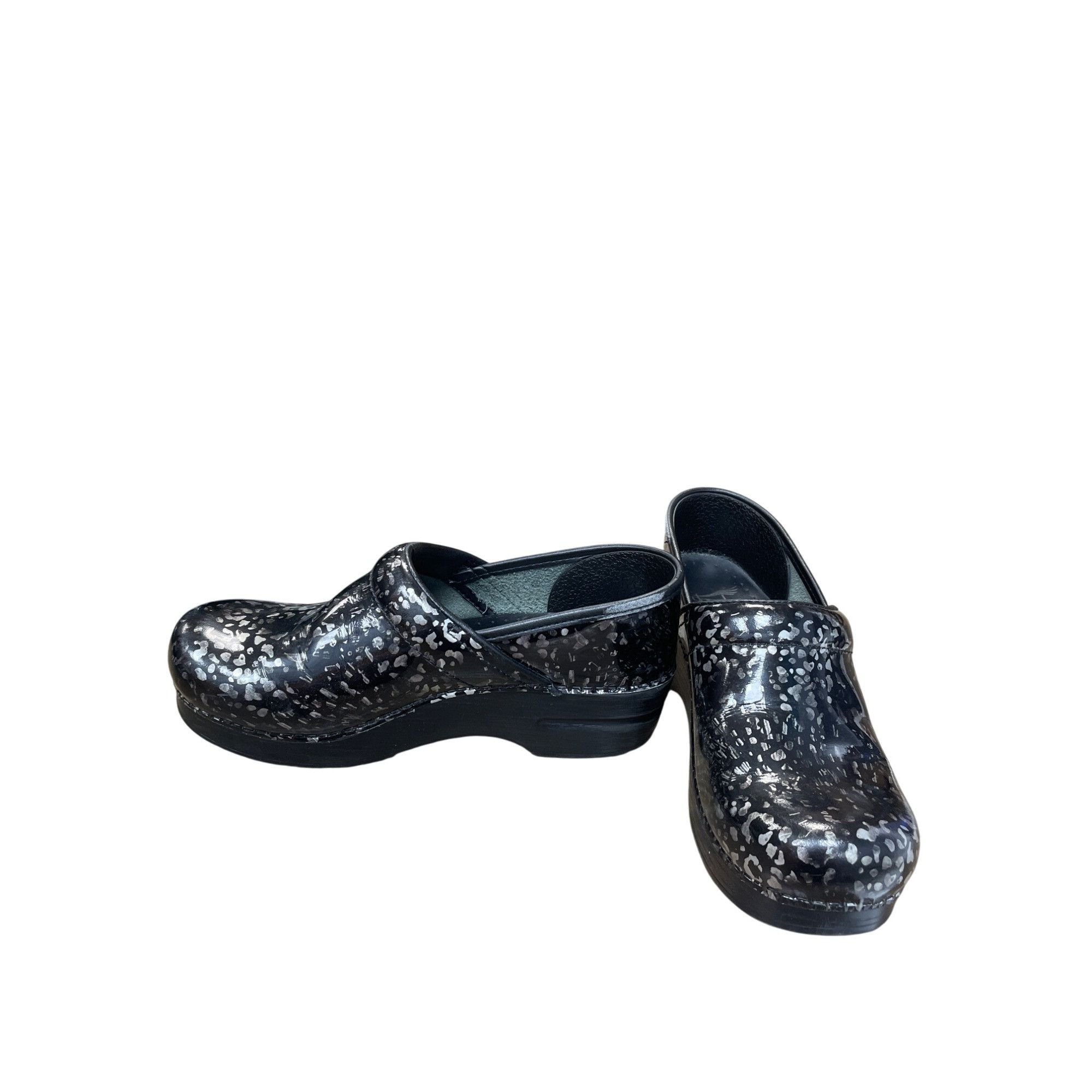 Dansko Dansko Womens black gray Professional Clogs Mules nursing sh Size US 8 / IT 38 - 2 Thumbnail