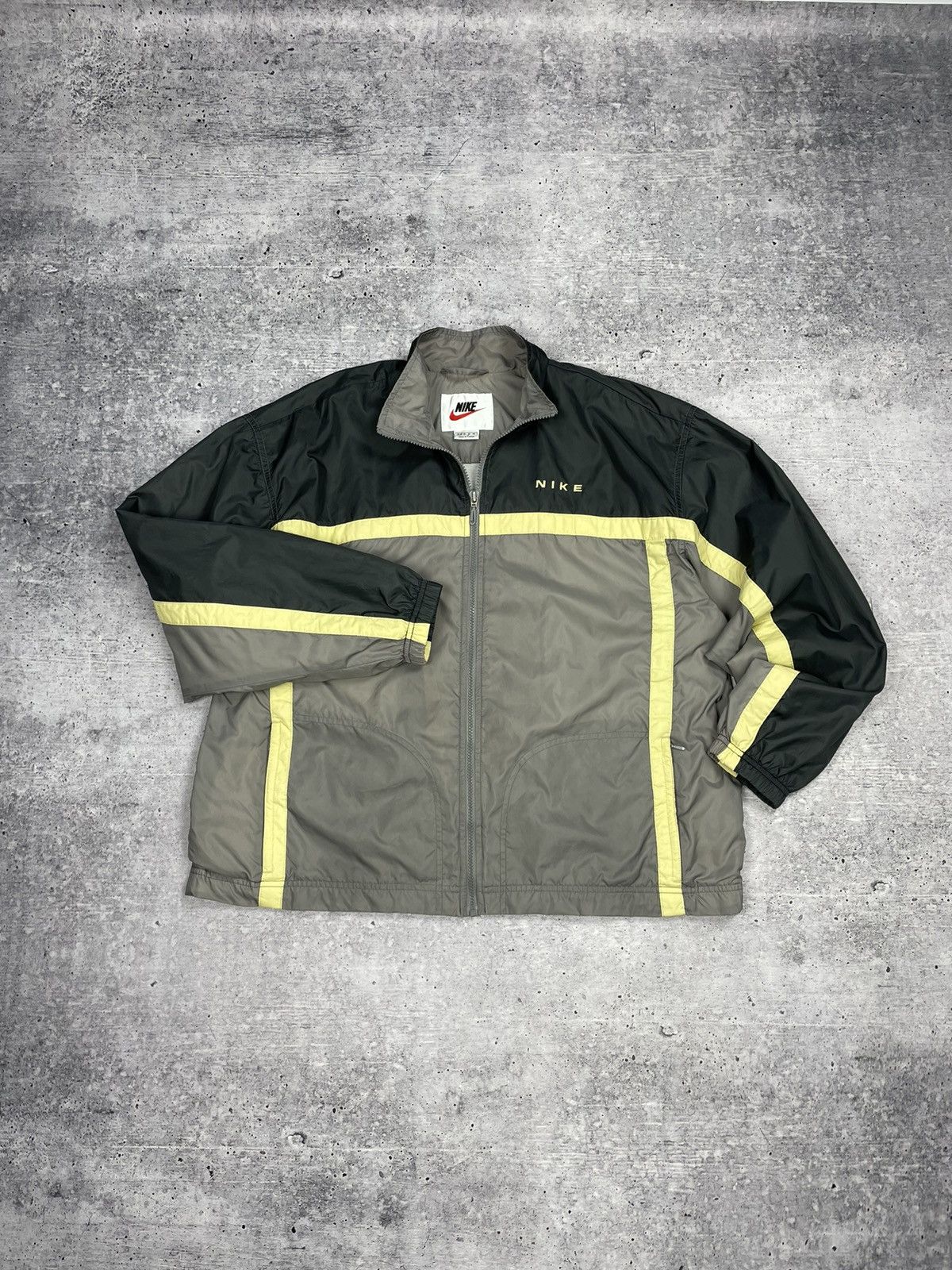 Nike × Vintage Vintage Nike 90’s Y2K Style Drill Nylon Big Back Logo Bomber Size US S / EU 44-46 / 1 - 1 Thumbnail