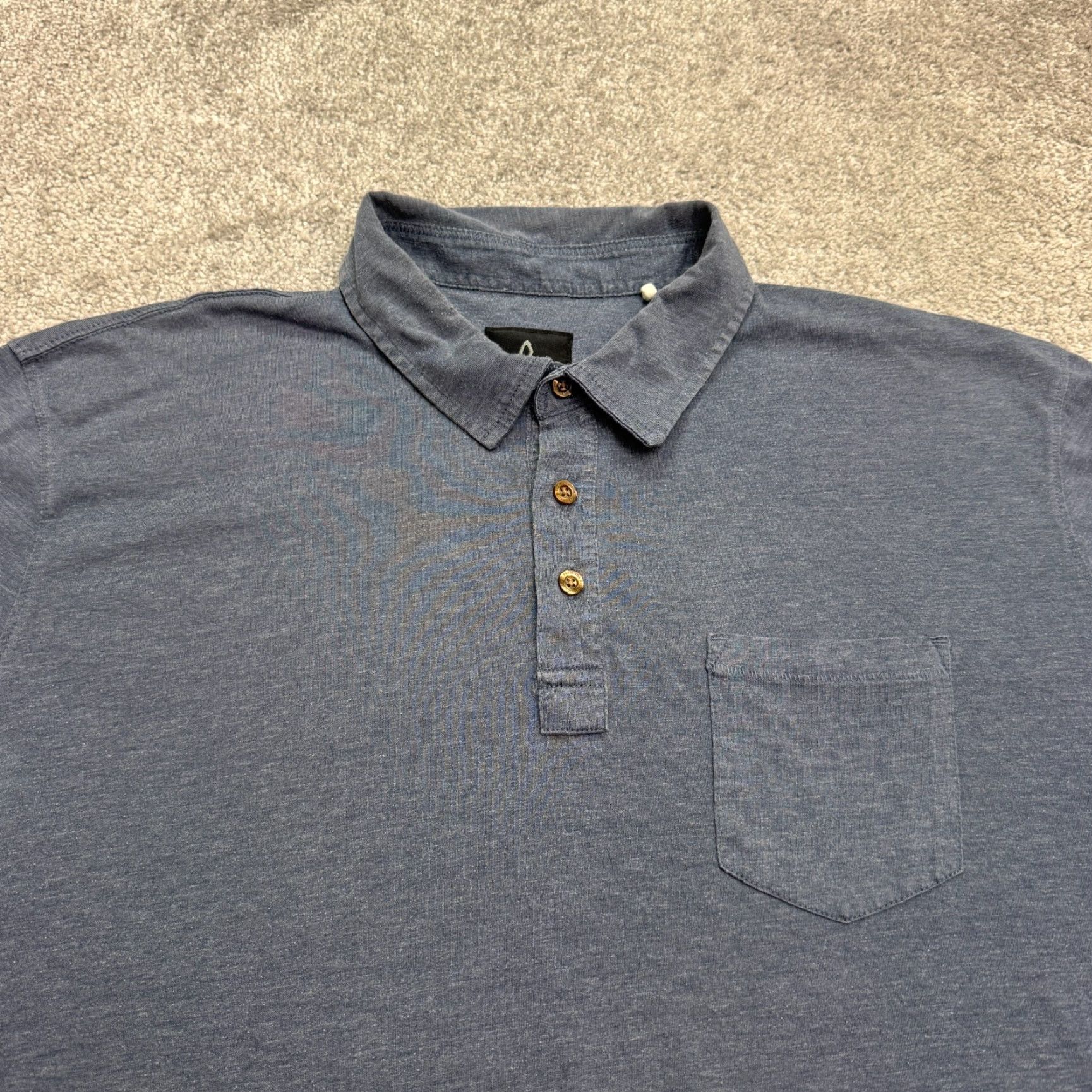 Prana prAna Polo Shirt Mens XL Blue Gray Short Sleeve Pocket Casual Outdoor Preppy Top Size US XL / EU 56 / 4 - 3 Thumbnail