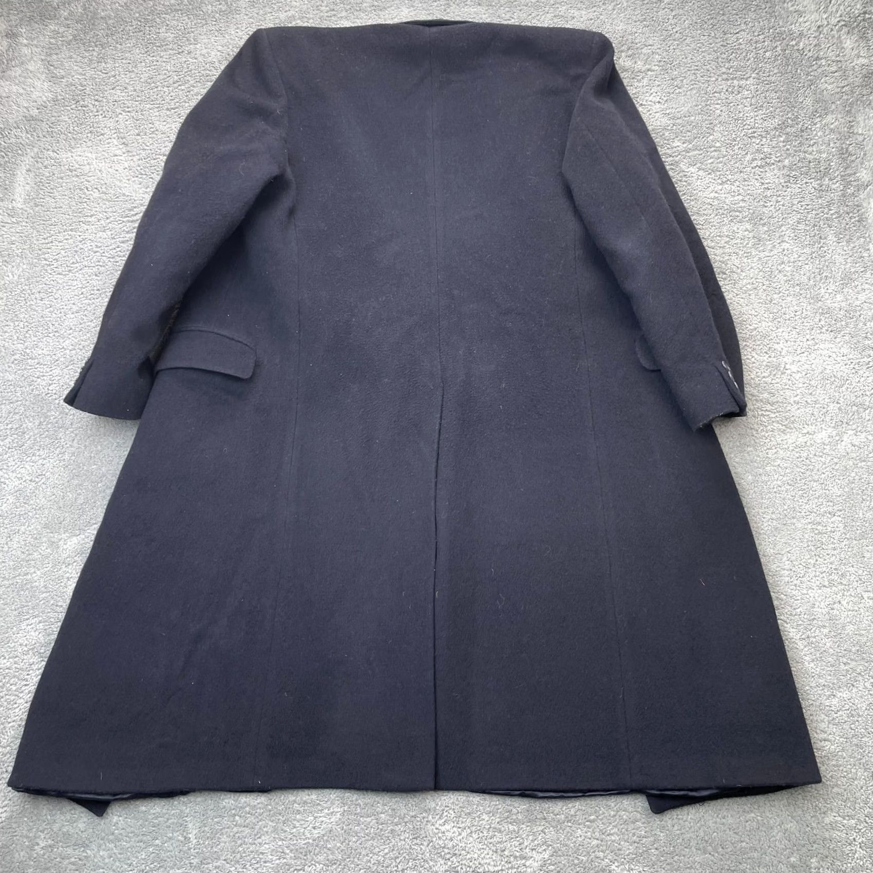 Vintage VINTAGE English Jacket Mens 40 Blue Overcoat Notch Lapel Trench UK England Class Shirt? Size US XXS / EU 40 - 2 Thumbnail