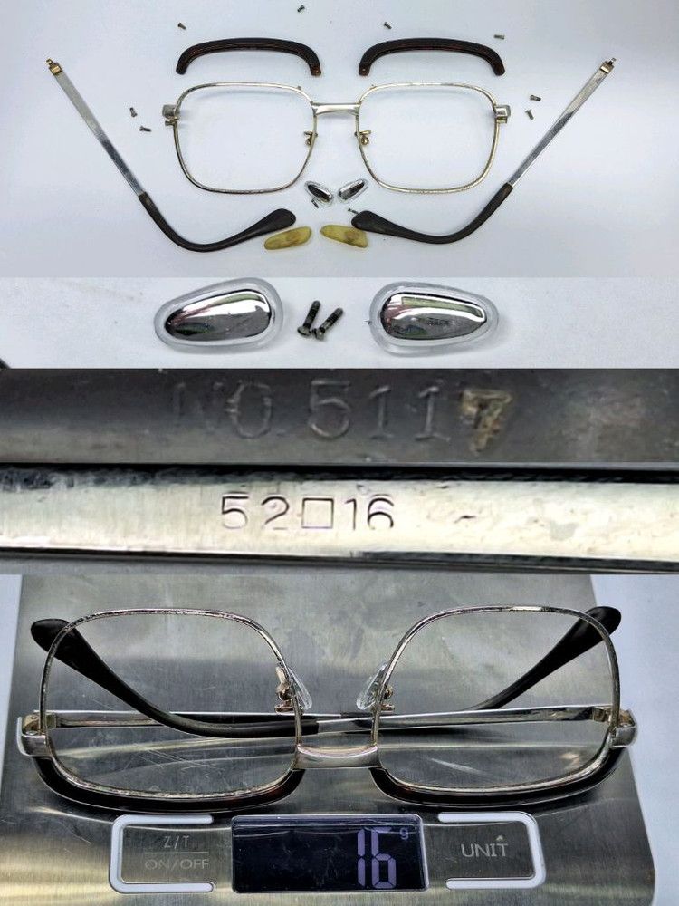 Other VINTAGE 1980s No.5117 Browline Glasses 52mm Classic Square Size ONE SIZE - 7 Thumbnail
