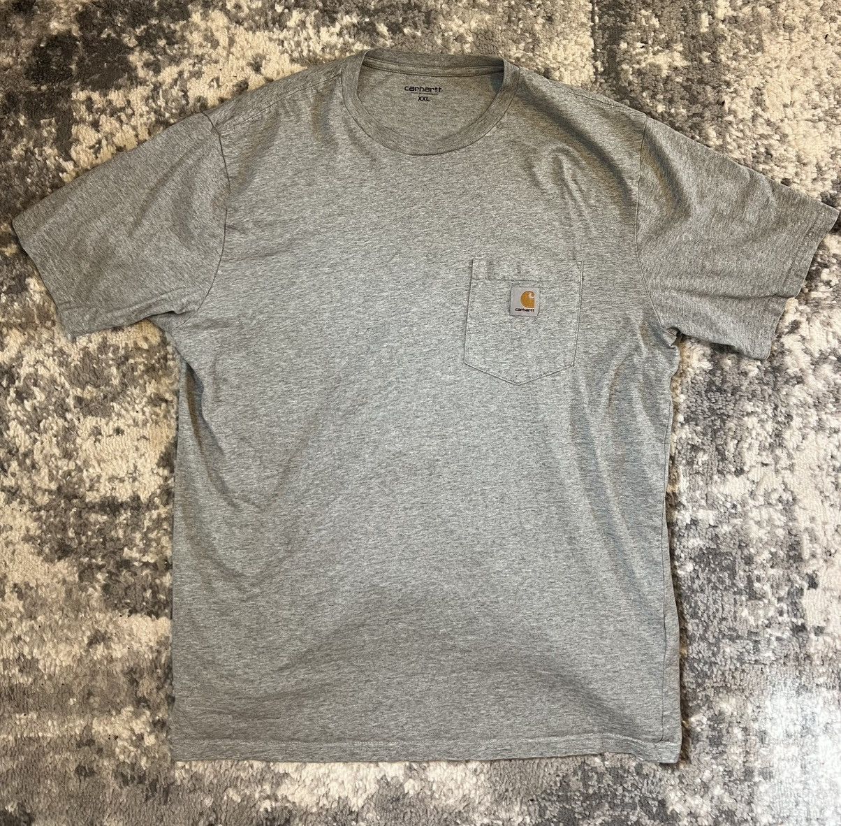 Carhartt Wip CARHARTT WIP - heather grey short sleeve pocket tee t-shirt Size US XXL / EU 58 / 5 - 1 Thumbnail
