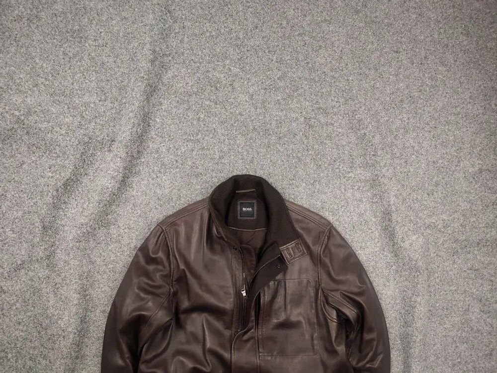 Hugo Boss Hugo Boss Italian lamb nappa Leather Brown Classic Jacket Size US M / EU 48-50 / 2 - 1 Thumbnail
