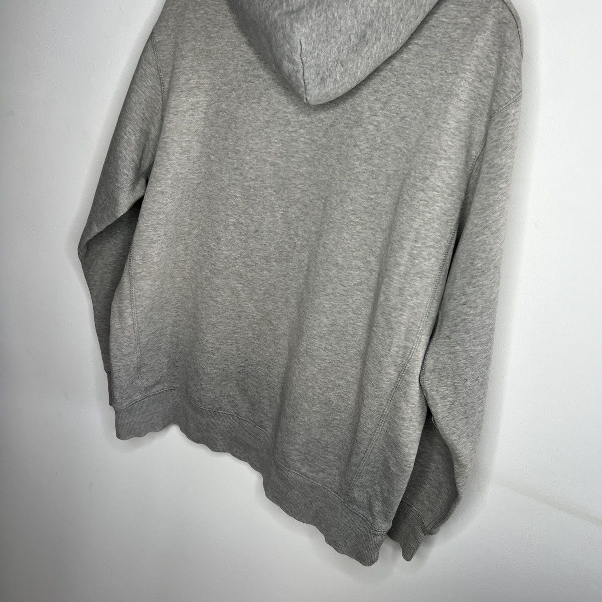 Nike × Vintage Vintage Nike Hoodie Sweatshirt Gray Swoosh Logo 90s Y2K Boxy Size US XL / EU 56 / 4 - 8 Thumbnail
