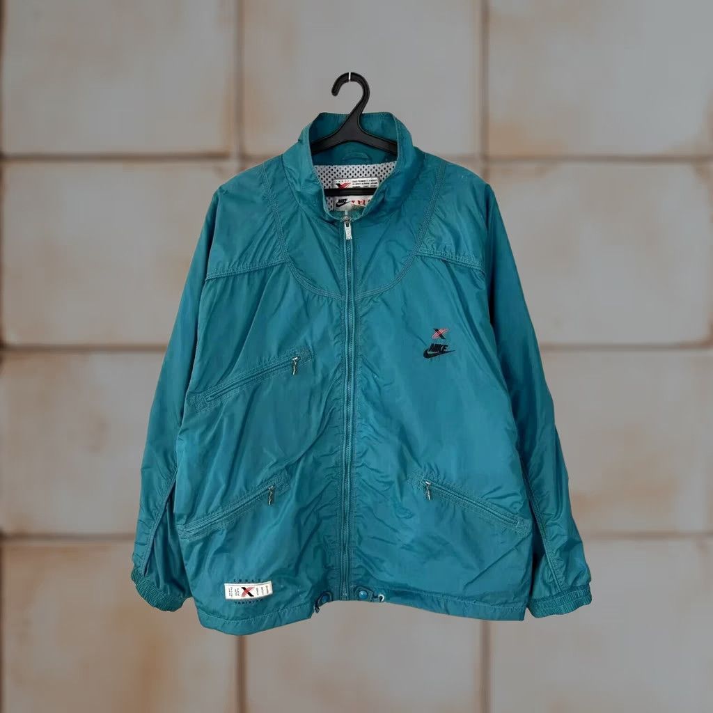 Nike VINTAGE Nike Cross Training Nylon Track Full Zip Jacket Men XL Green Size US XL / EU 56 / 4 - 1 Thumbnail