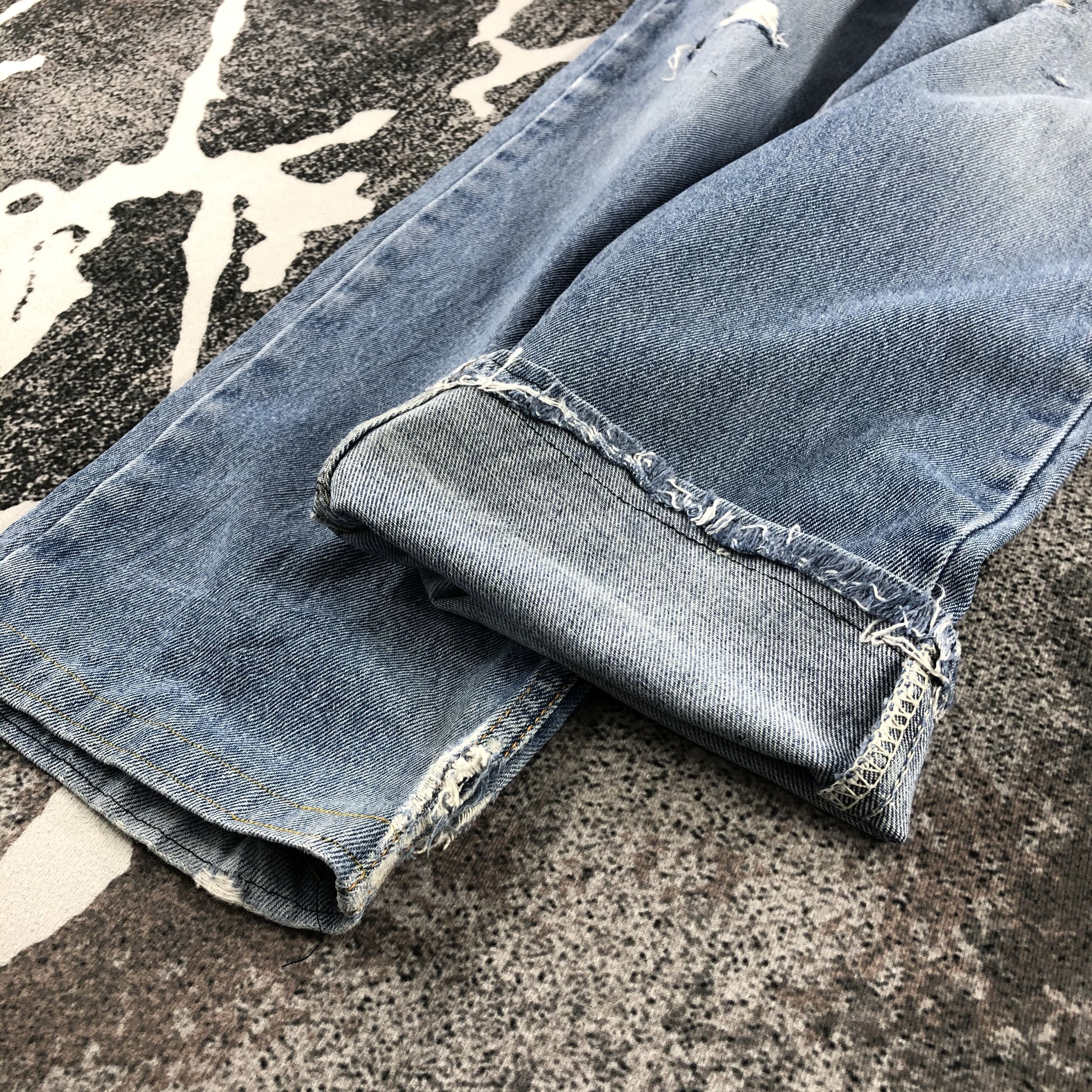 Levi's Vintage Levi's 505 Jeans Orange Tab Distress Denim KJ866 Size US 31 - 7 Thumbnail