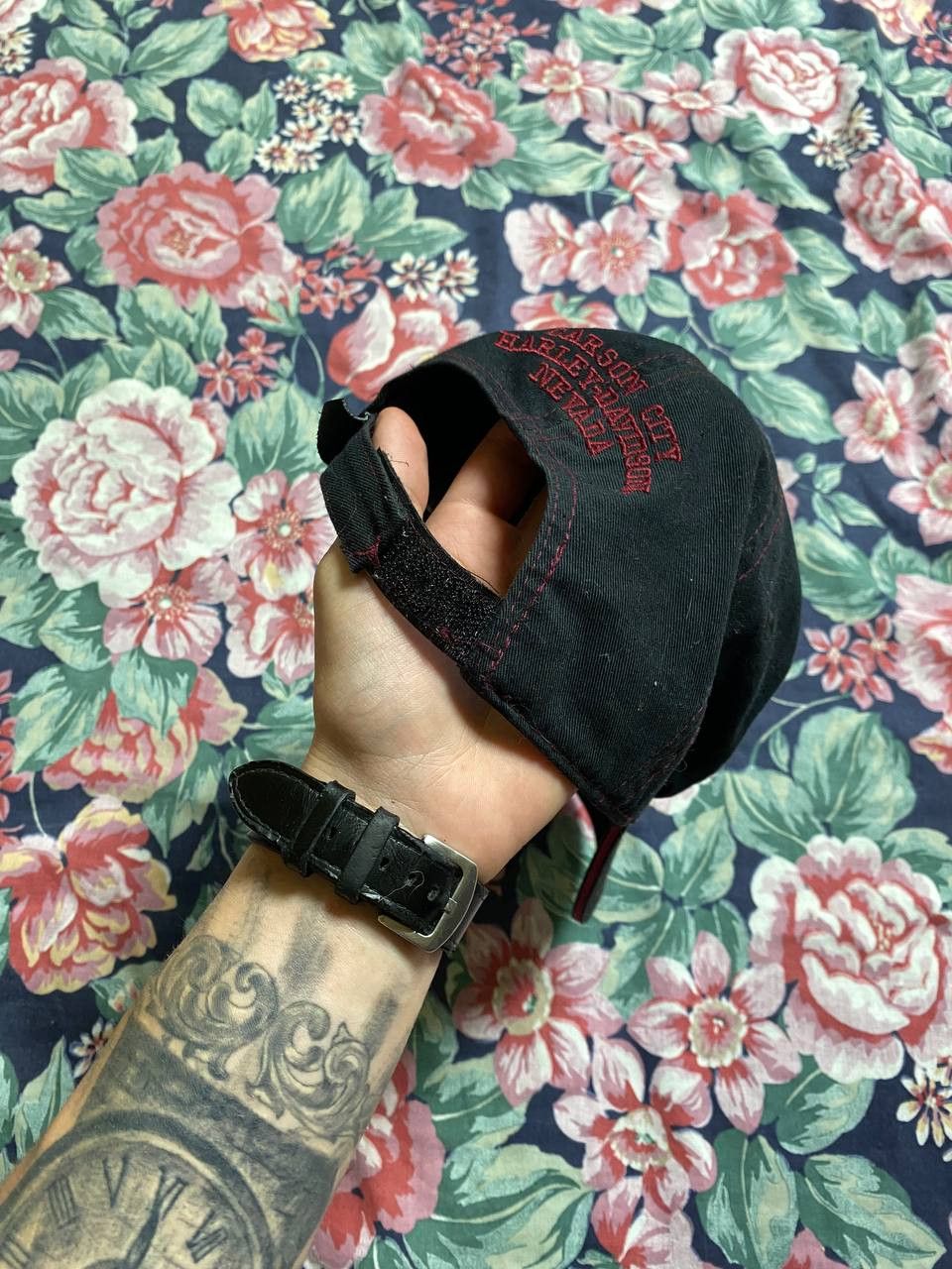 Other Vintage Harley Davidson Racing Flame Logo adjustable cap hat Size ONE SIZE - 6 Thumbnail