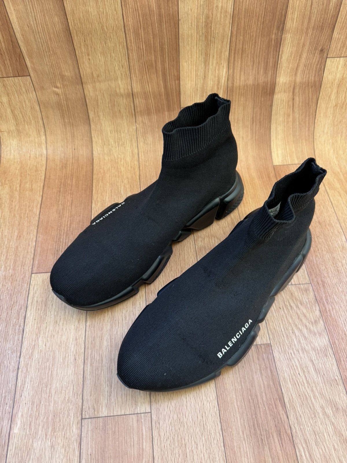 Balenciaga Balenciaga All Black Socks Trainers Size US 8 / EU 41 - 3 Thumbnail