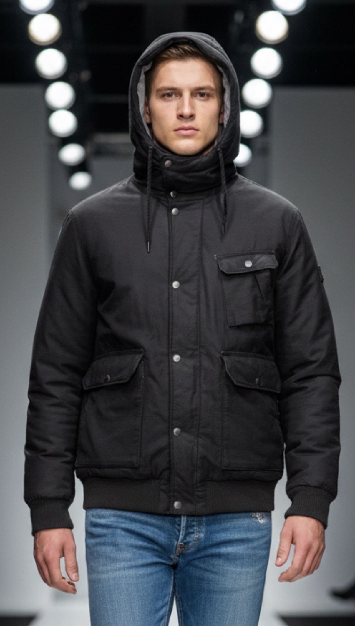 Levi's Bomber puffer levis size L dark gray multipocket goose down Size US L / EU 52-54 / 3 - 1 Thumbnail