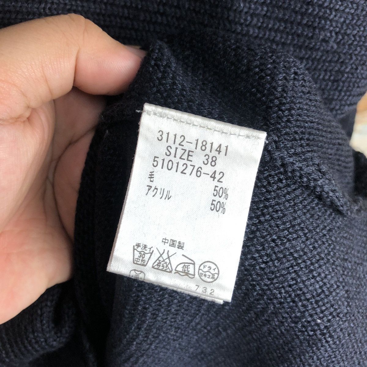 Homespun Knitwear × Japanese Brand Lautre Amont Darkblue cable Knitwear #A1798 Size M / US 6-8 / IT 42-44 - 10 Thumbnail