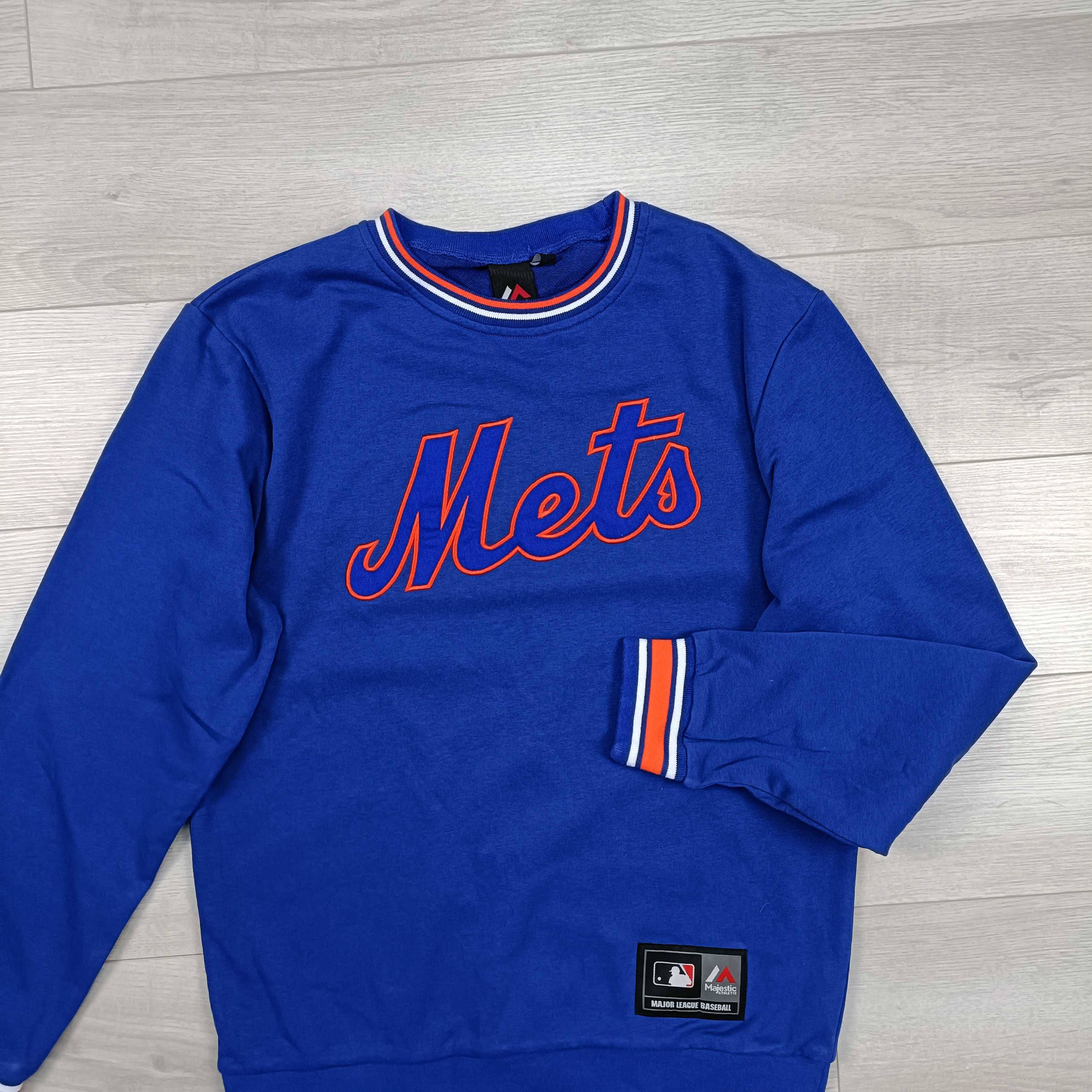 MLB × Majestic NEW YORK METS BASEBALL Men's Blue Sweatshirt ! size M Size US M / EU 48-50 / 2 - 2 Thumbnail