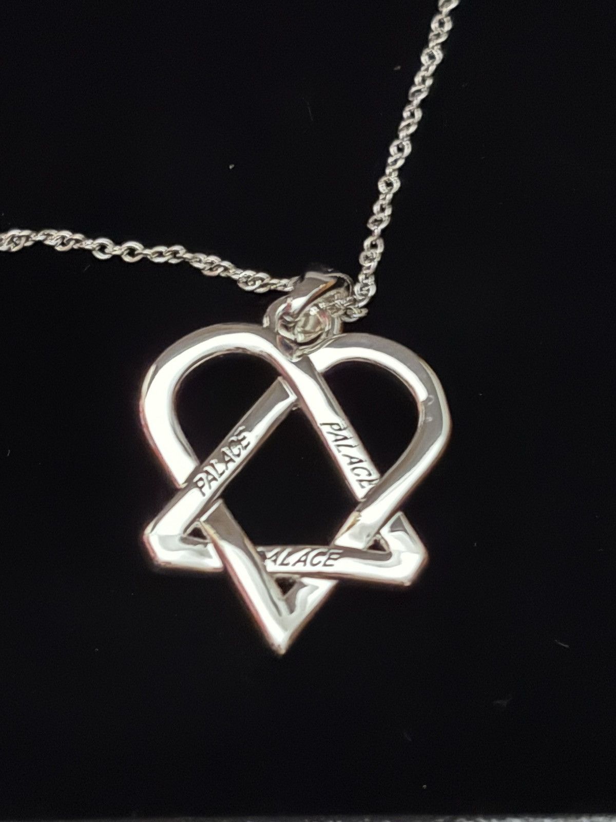 Palace Palace Tri Gram Pendant Silver | Grailed