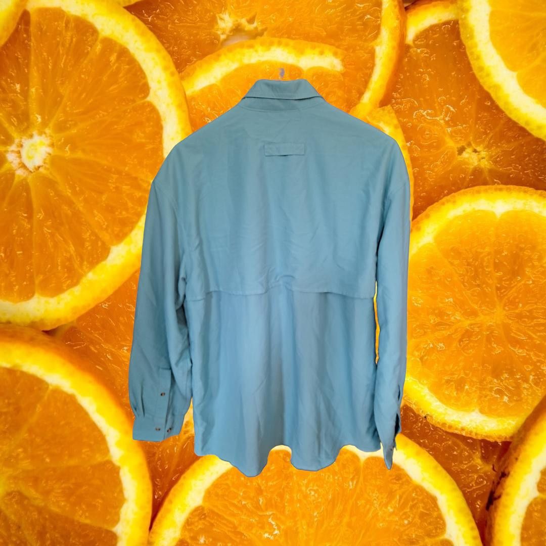 L.L. Bean L.L. Bean Light Blue Button Up Windbreaker Shirt Size L Size US L / EU 52-54 / 3 - 4 Thumbnail