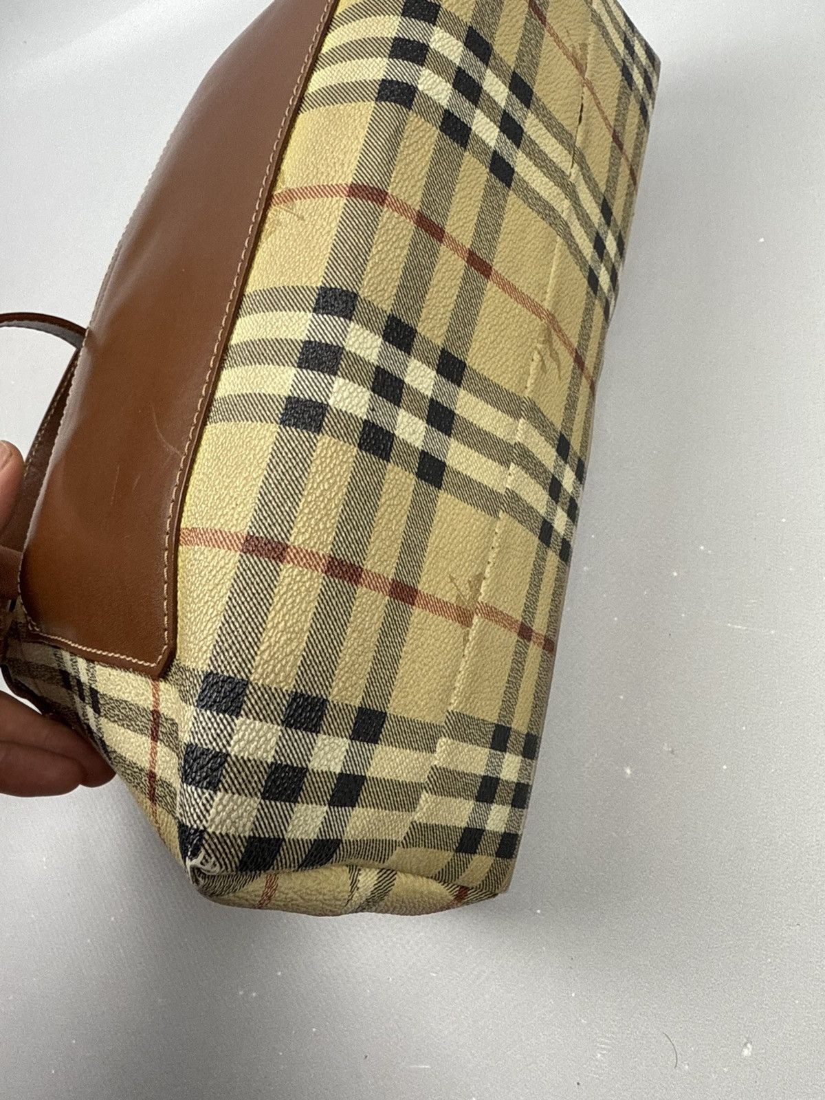 Burberry Vintage Burberry Nova Check Shoulder Bag Leather Trim Size ONE SIZE - 9 Thumbnail