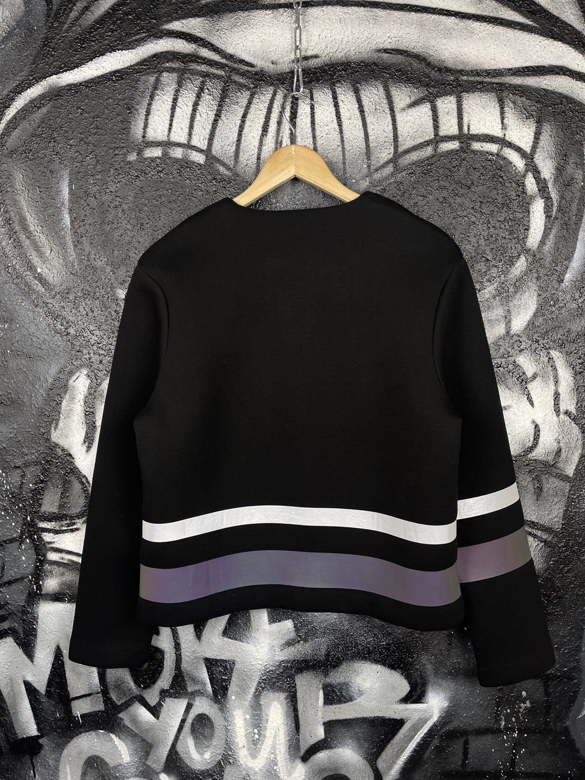 Alexander Wang × T by Alexander Wang T By Alexander Wang Oversized Sweatshirt Reflective Stripe Size S / US 4 / IT 40 - 4 Thumbnail