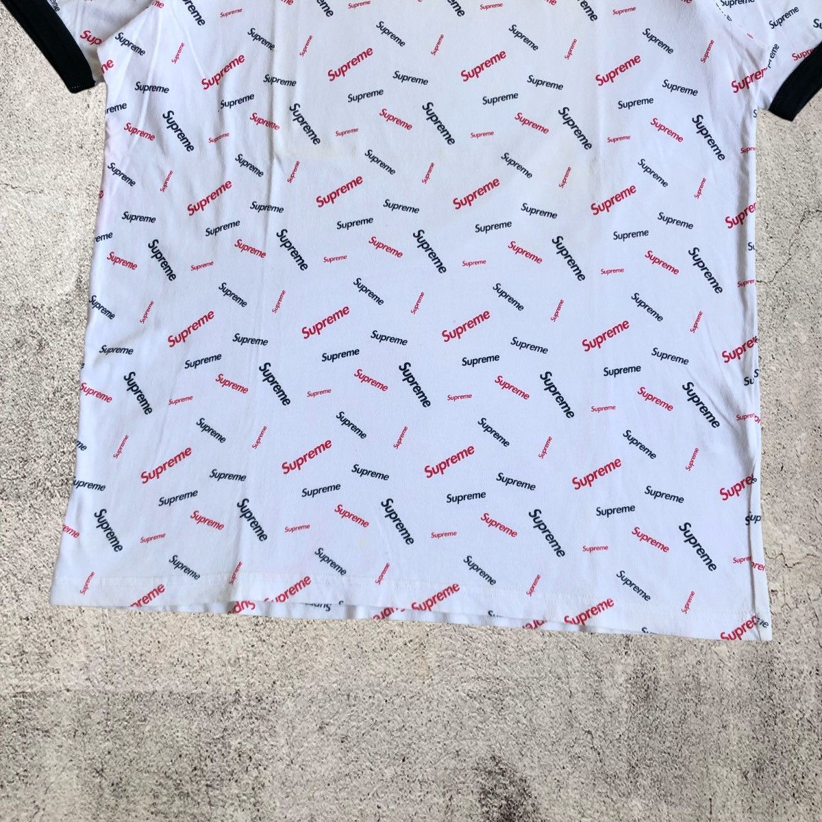 Supreme FW 18 Supreme Scatter Ringer Tee T-shirt White Size US L / EU 52-54 / 3 - 5 Thumbnail