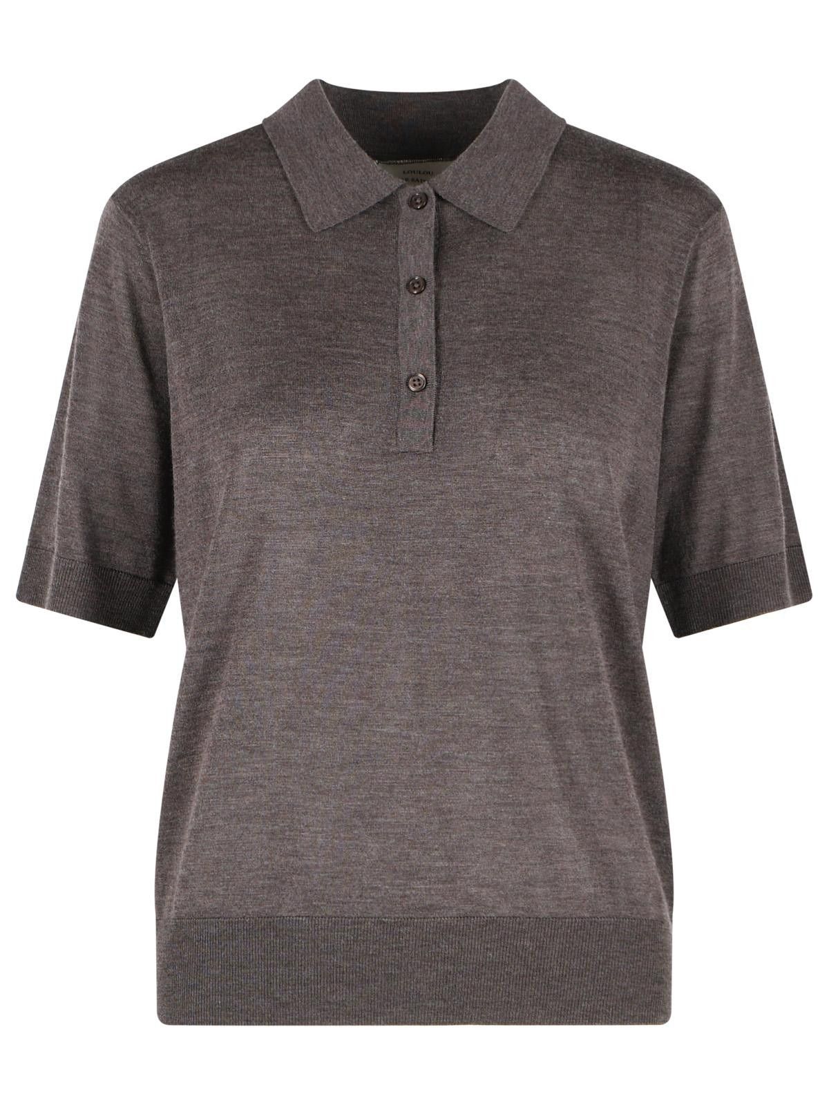 Loulou de Saison LOULOU DE SAISON 'Migo' Brown Cashmere Polo Shirt Size M / US 6-8 / IT 42-44 - 1 Thumbnail
