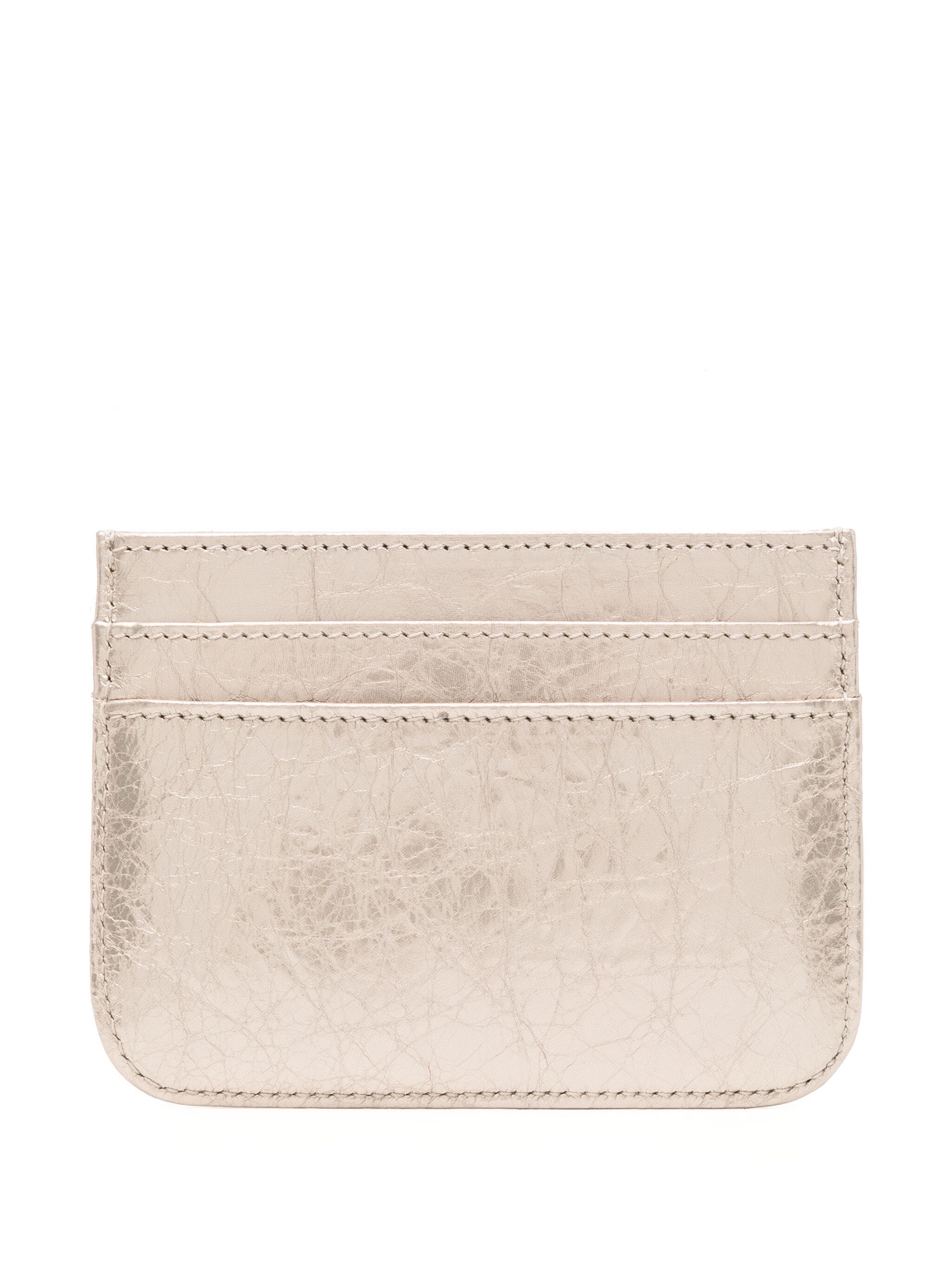 Balenciaga o1srvl11e1124 Size: OS / Monaco Card Holder Metallized Beige Size ONE SIZE - 2 Thumbnail