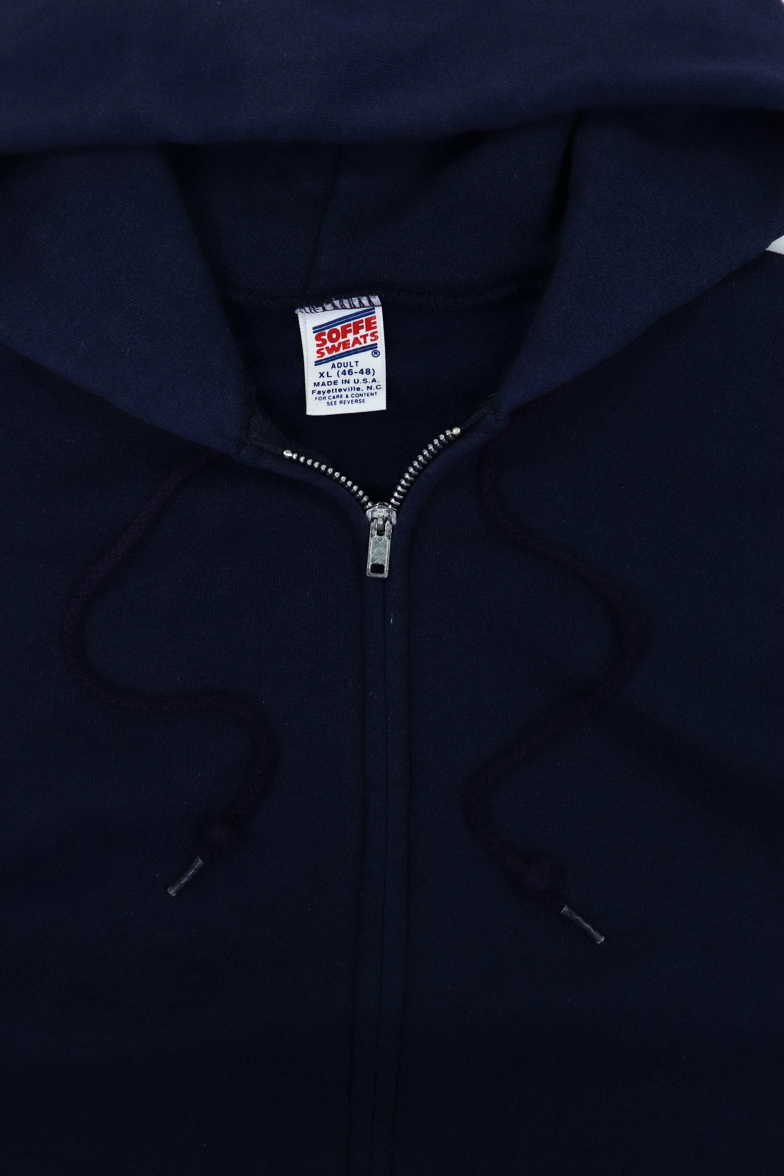 Soffe 70-80s Vintage Made in U.S.A. Soffe Sweats Zip Hoodie Size US XL / EU 56 / 4 - 4 Thumbnail