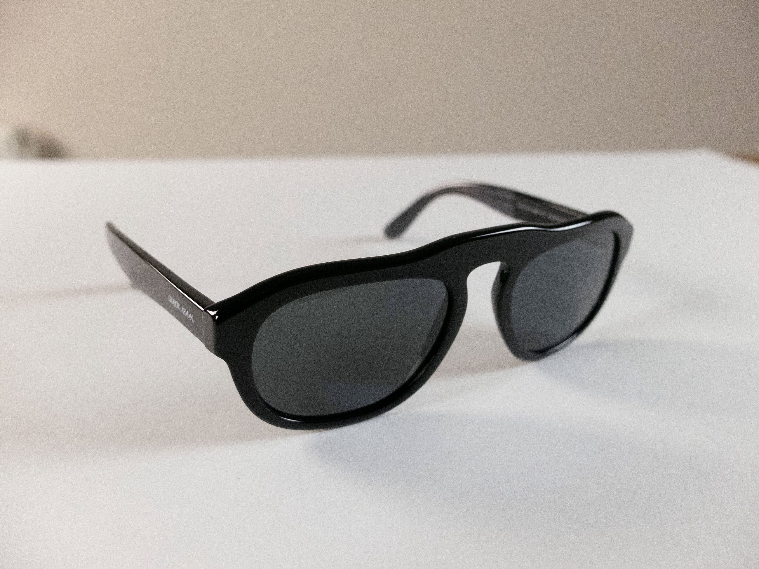 Giorgio Armani GIORGIO ARMANI black pillow shape oval sunglasses authentic Size ONE SIZE - 3 Thumbnail