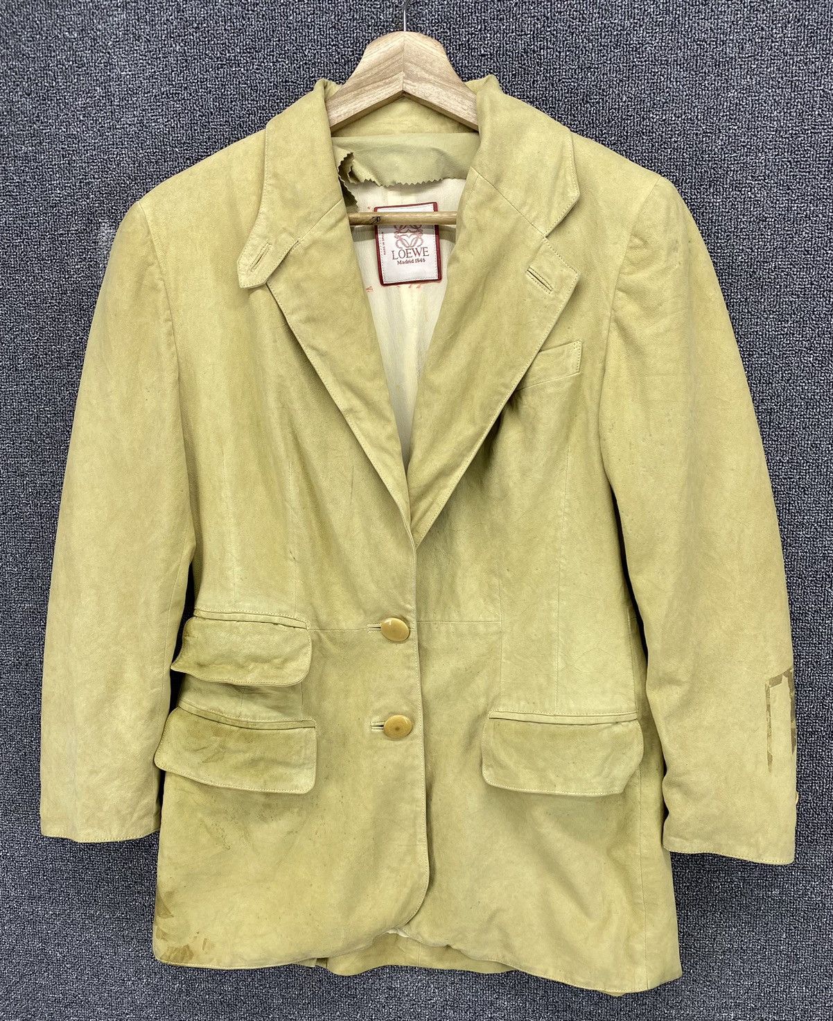 Loewe Vintage Loewe Madrid Leather Blazer Coats Jacket Size M / US 6-8 / IT 42-44 - 1 Thumbnail