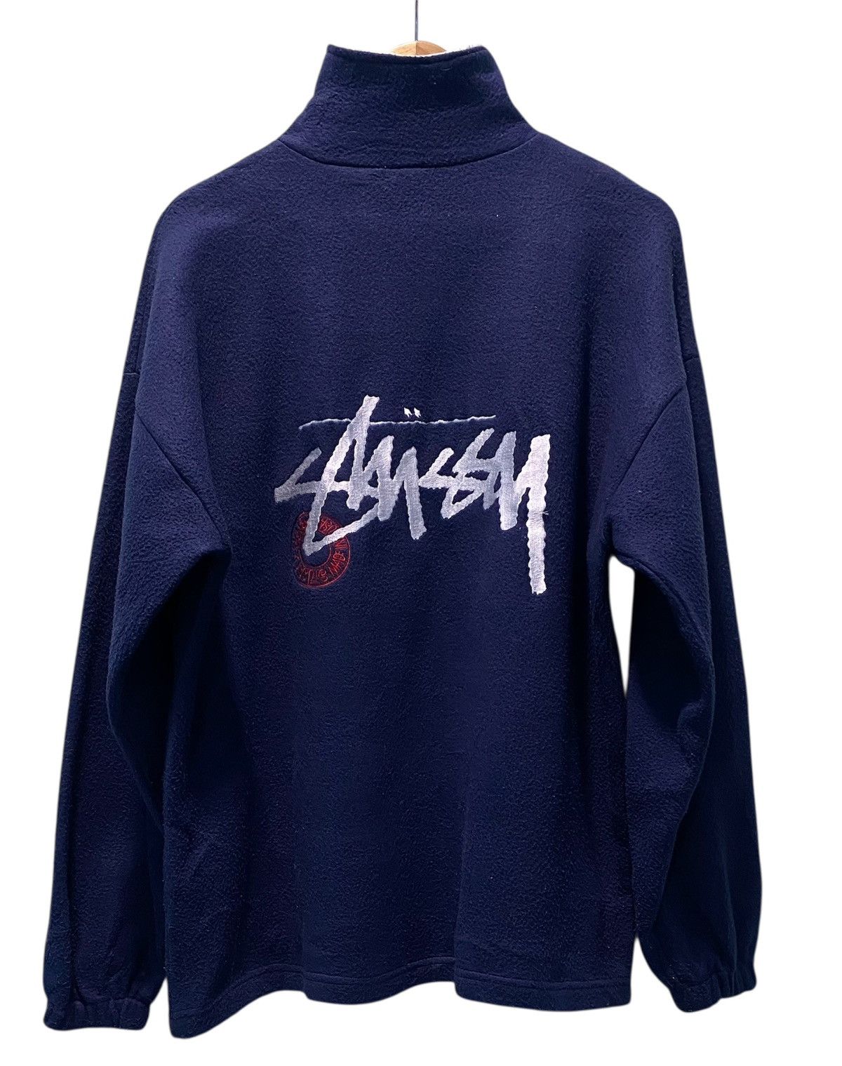 Stussy Vintage 90s Stussy Fleece Embroidered Logo HalfZipper Jacket Size US M / EU 48-50 / 2 - 1 Thumbnail